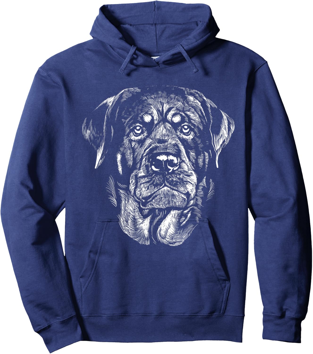 Rottweiler Dog Portrait Hoodie - Hoodie | Navy
