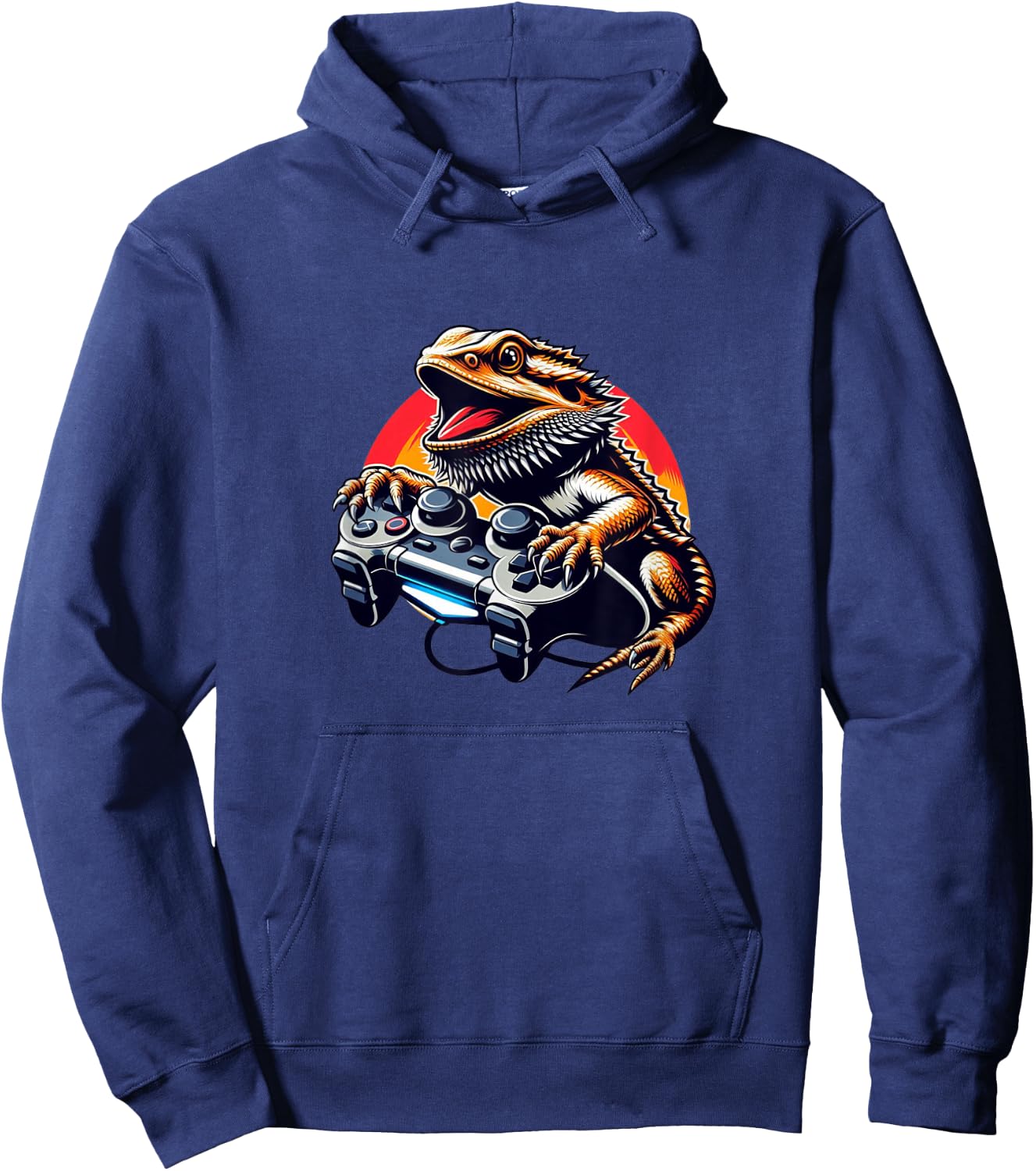 Gamer Bearded Dragon Shirt Pogona Gaming Bearded Dragons Hoodie - Hoodie | Navy
