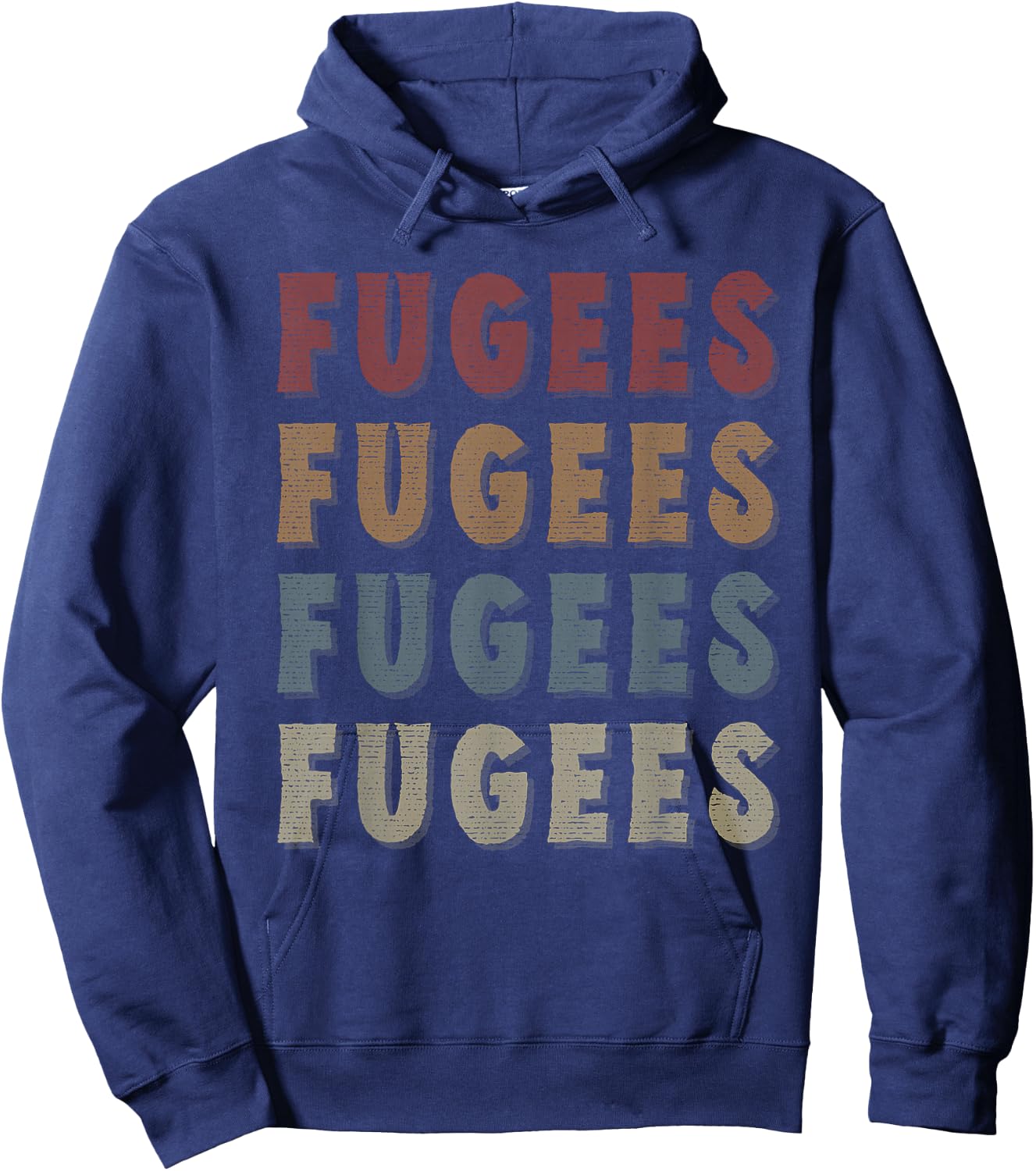 Vintage Cool Fugees Name Funny Love Heart Fugees Hoodie - Hoodie | Navy