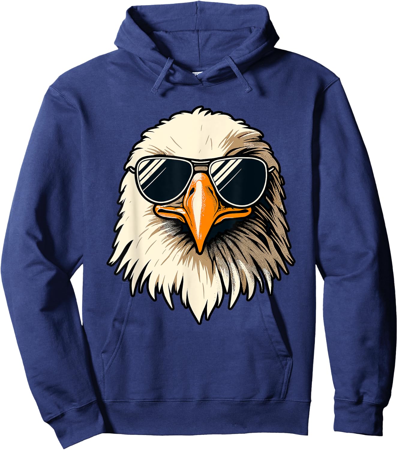Bald Eagle 4th of July Men Women Kids Funny Eagle Hoodie - Hoodie | Navy