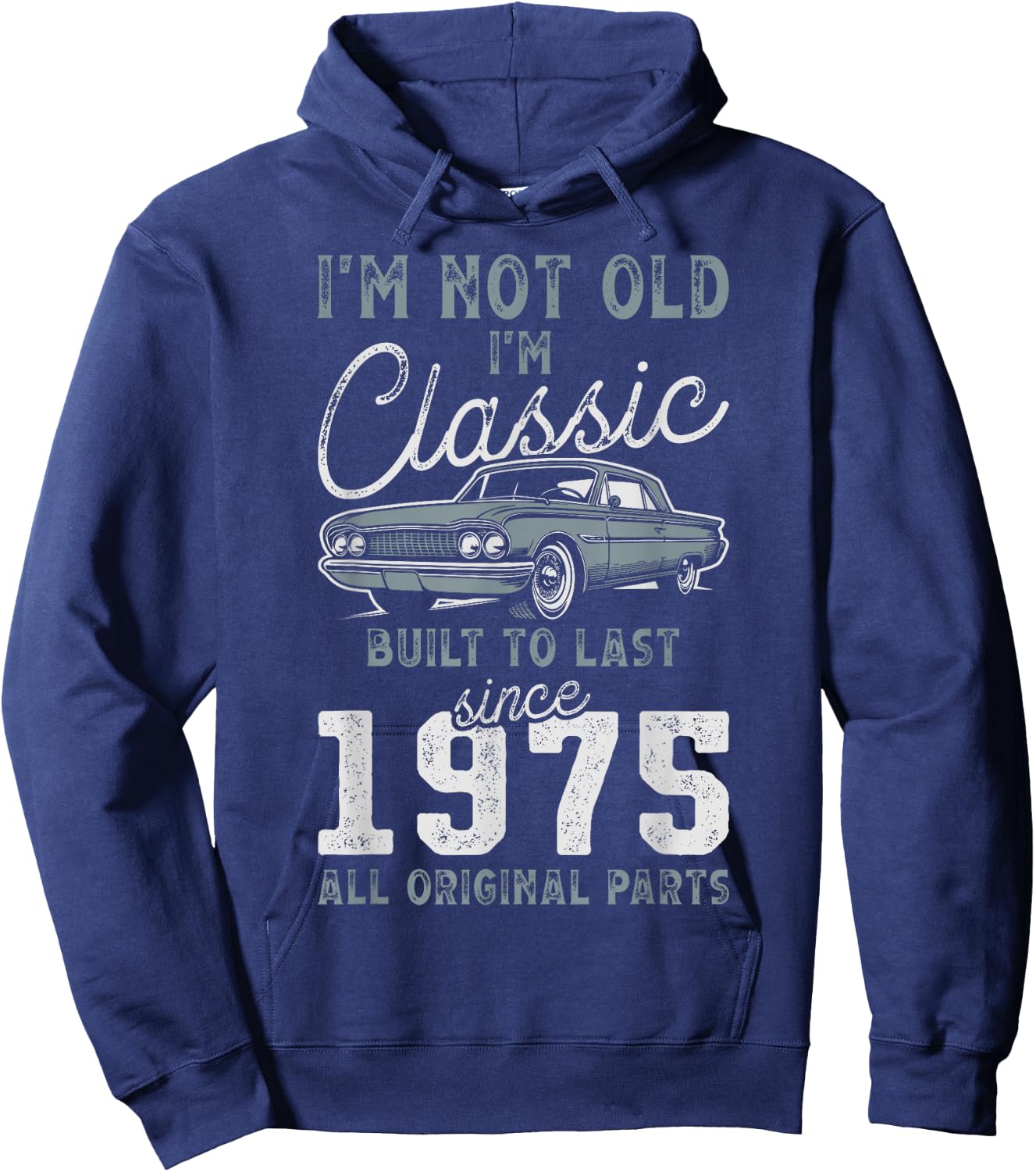 1975 Classic Car 51st Birthday Hoodie - Hoodie | Navy