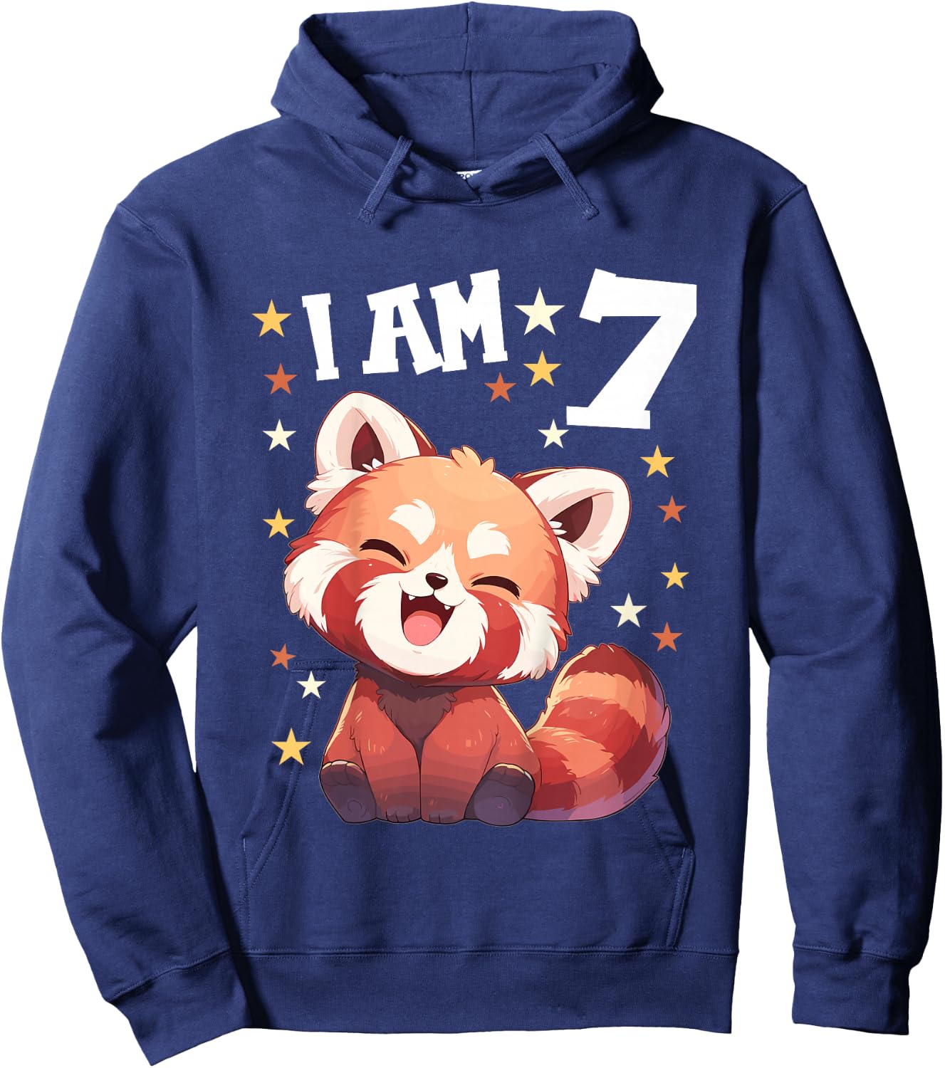 Kids 7 Years old 7 birthday Red Pandas Boy Girl Red Panda Hoodie - Hoodie | Navy