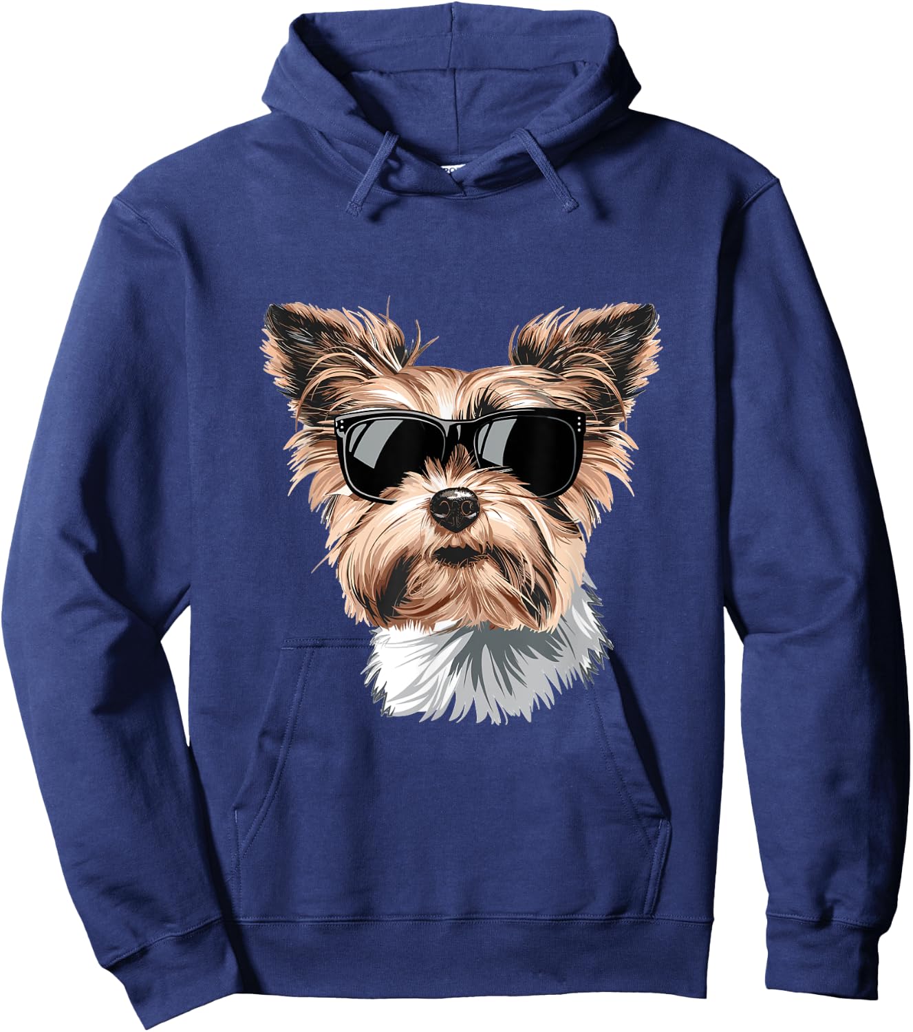 Biewer Terrier Sunglasses Dog Breed Graphic Hoodie - Hoodie | Navy