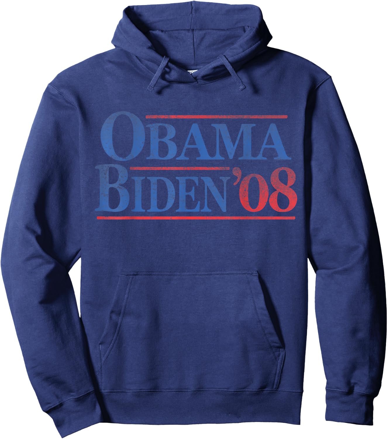 Retro distressed vintage Obama Biden 08 campaign Hoodie - Hoodie | Navy