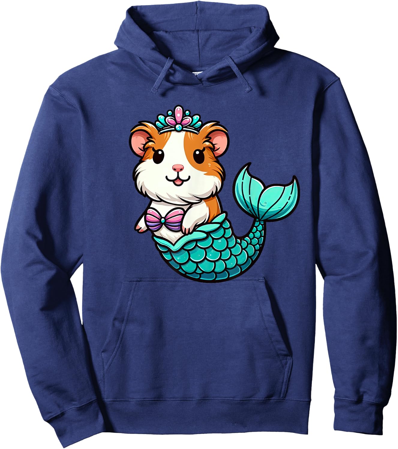 Guinea Pig Mermaid Pet Funny Mythical Creature Hoodie - Hoodie | Navy