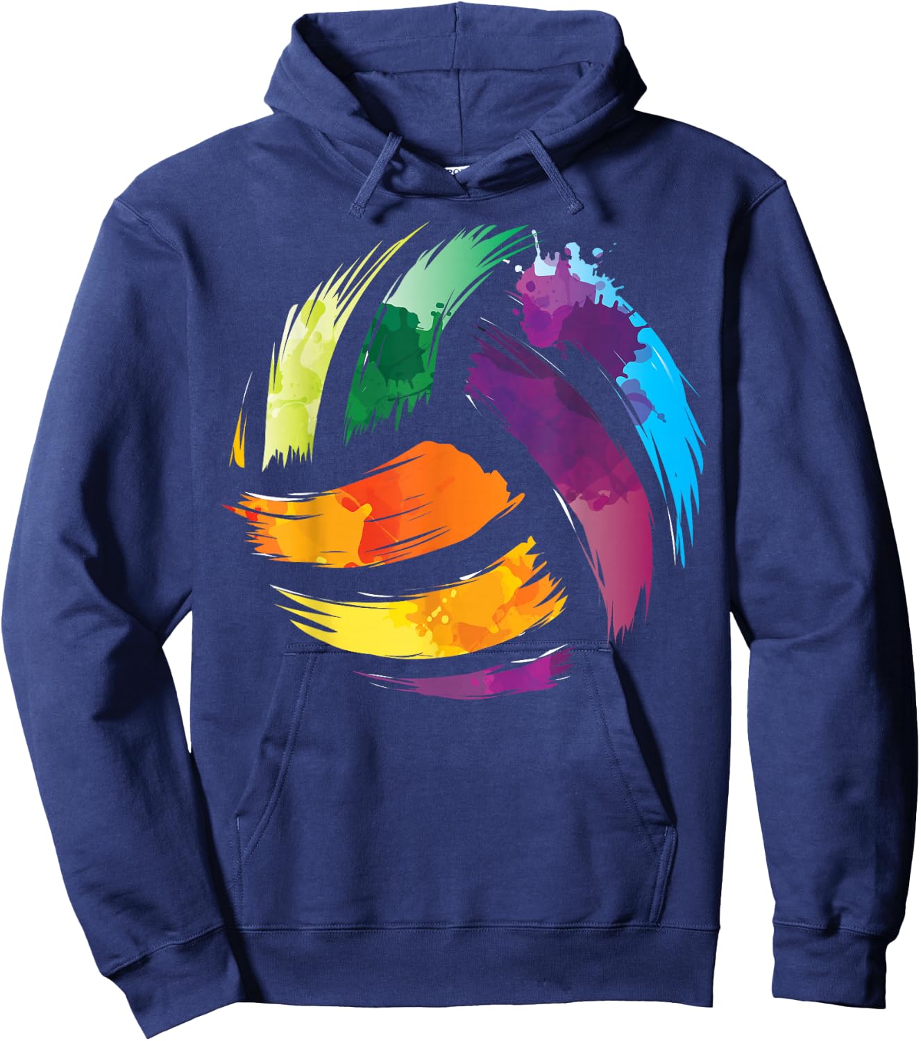 Colorful Volleyball | Cute Colorsplash Ball Gift Small Hoodie - Hoodie | Navy