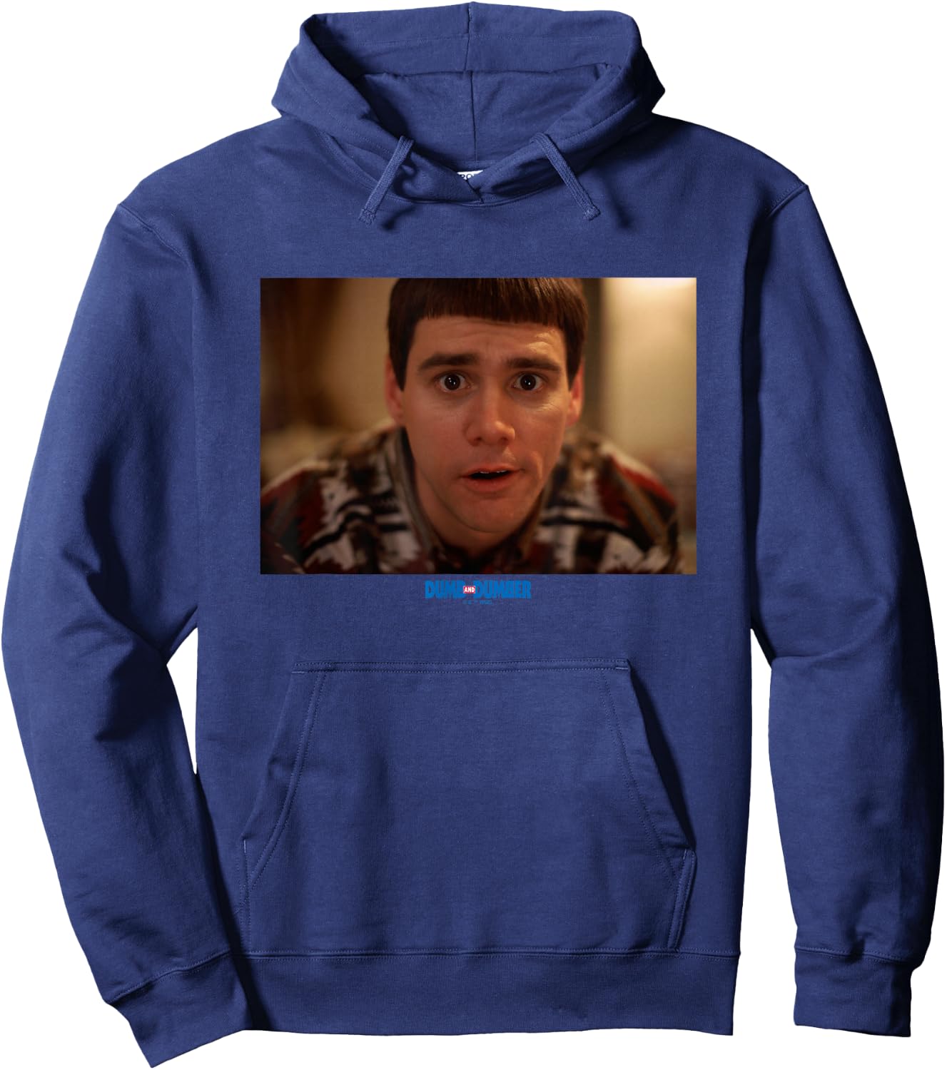 Dumb and Dumber Iconic Lloyd Christmas Big Chest Portrait Hoodie - Hoodie | Navy