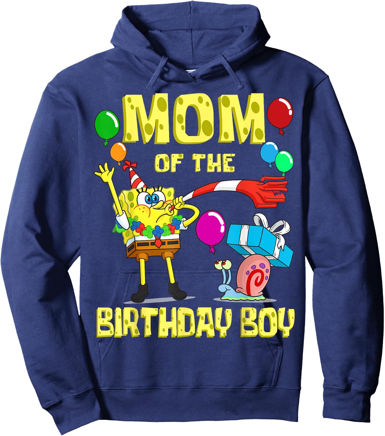 Mademark x SpongeBob SquarePants - SpongeBob Mommy of the Birthday Boy Theme Party Hoodie - Hoodie | Navy