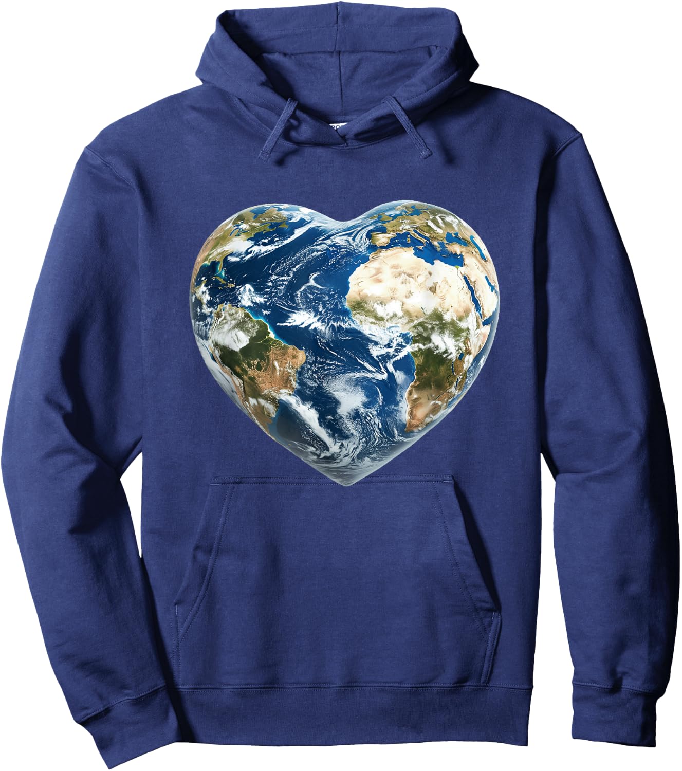Earth Day World Heart Save the Planet Graphic Hoodie - Hoodie | Navy