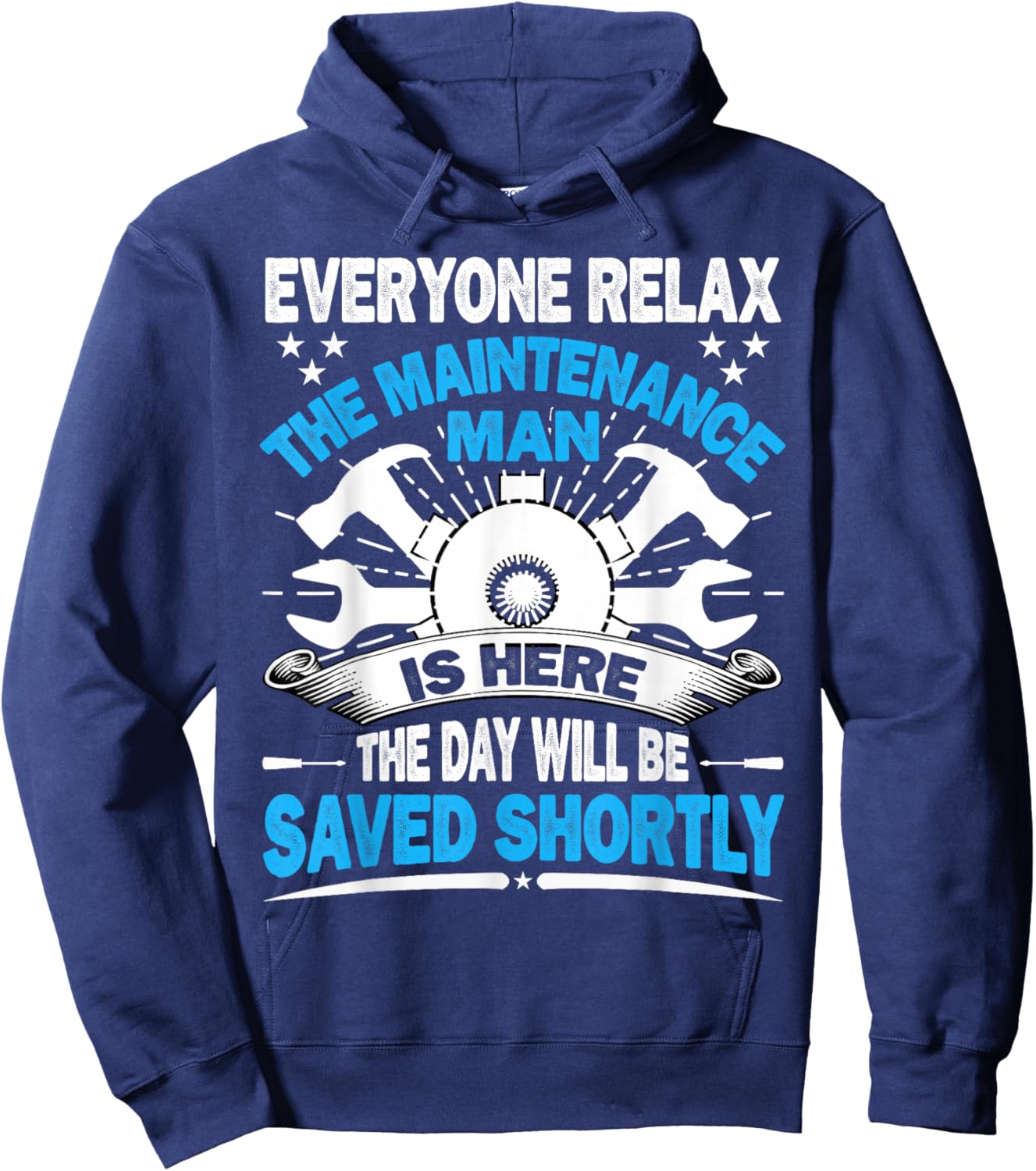 Funny Maintenance Technician Worker Repair man Appreciation Hoodie - Hoodie | Navy