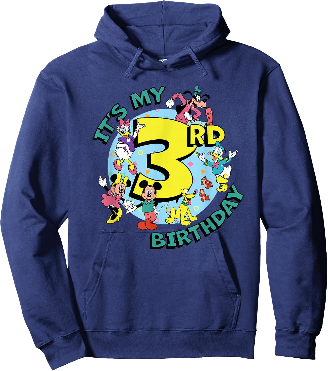 Disney Mickey and Friends It's My Third 3rd Birthday Hoodie - Hoodie | Navy