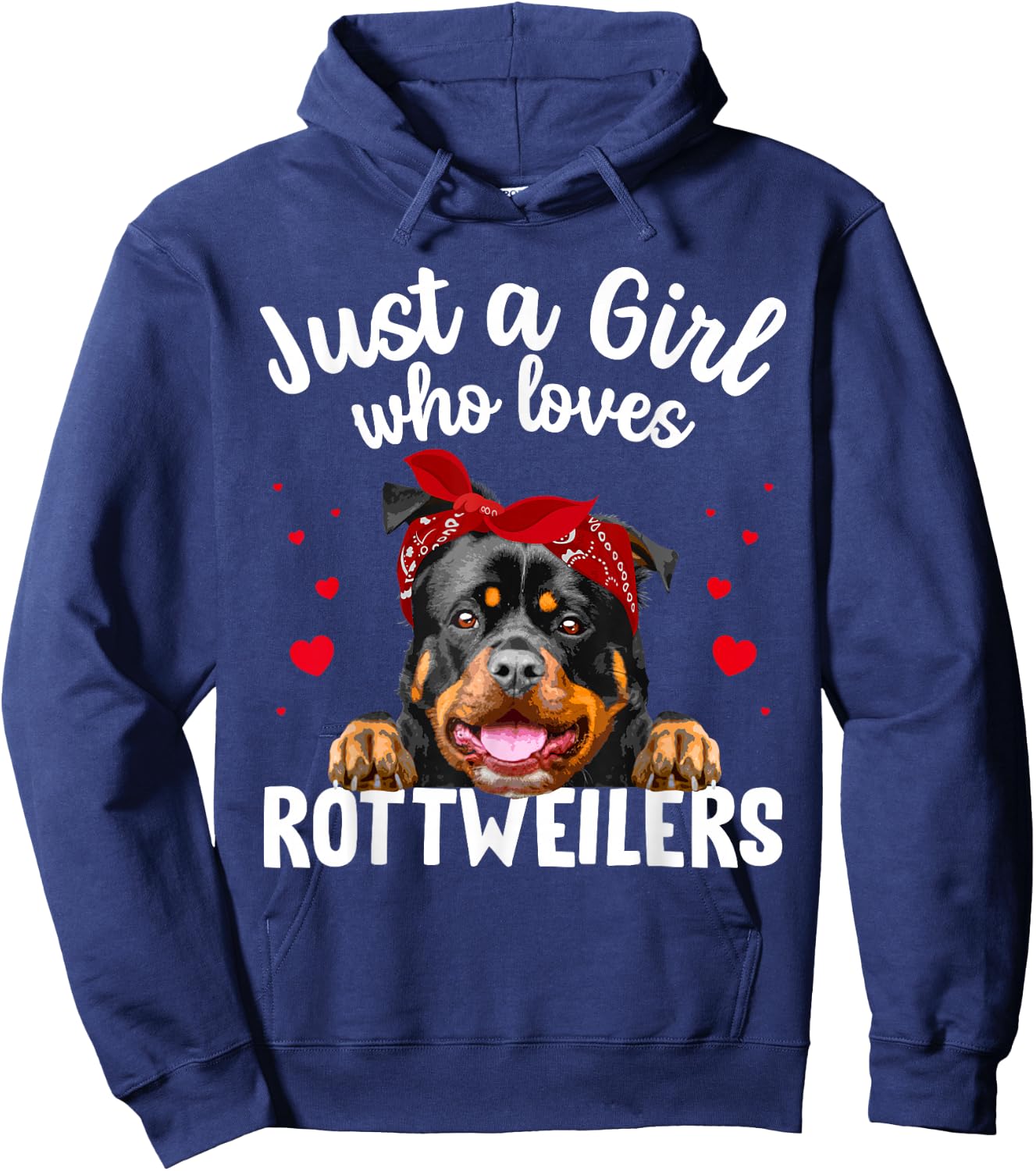 Funny Rottweiler Art Girls Rottie Rottweiler Lover Hoodie - Hoodie | Navy