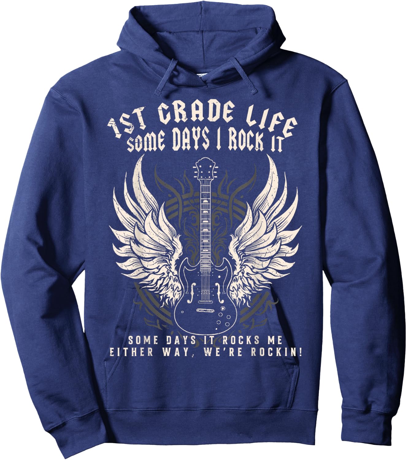 1st Grade Teacher Some Days I Rock It Middle School Teacher Women Kids Hoodie - Hoodie | Navy