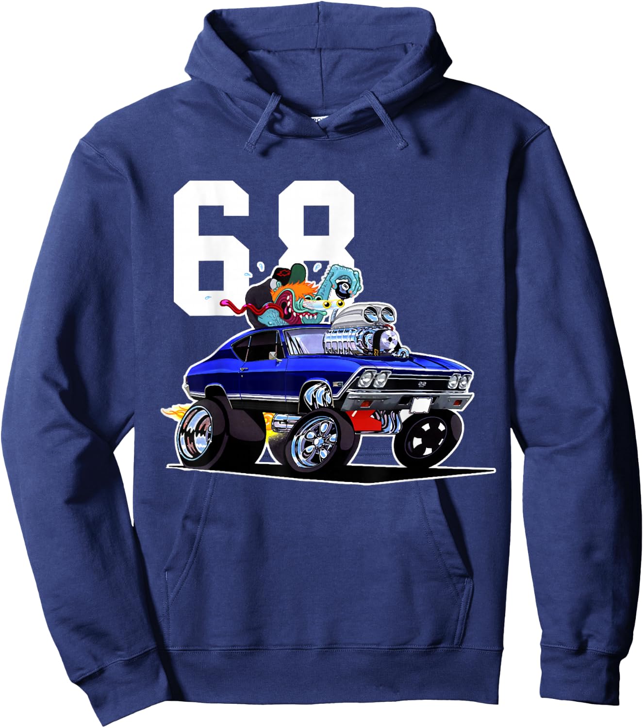 1968 68 Chevelle SS Trending Chevys Muscle Car Funny Hoodie - Hoodie | Navy