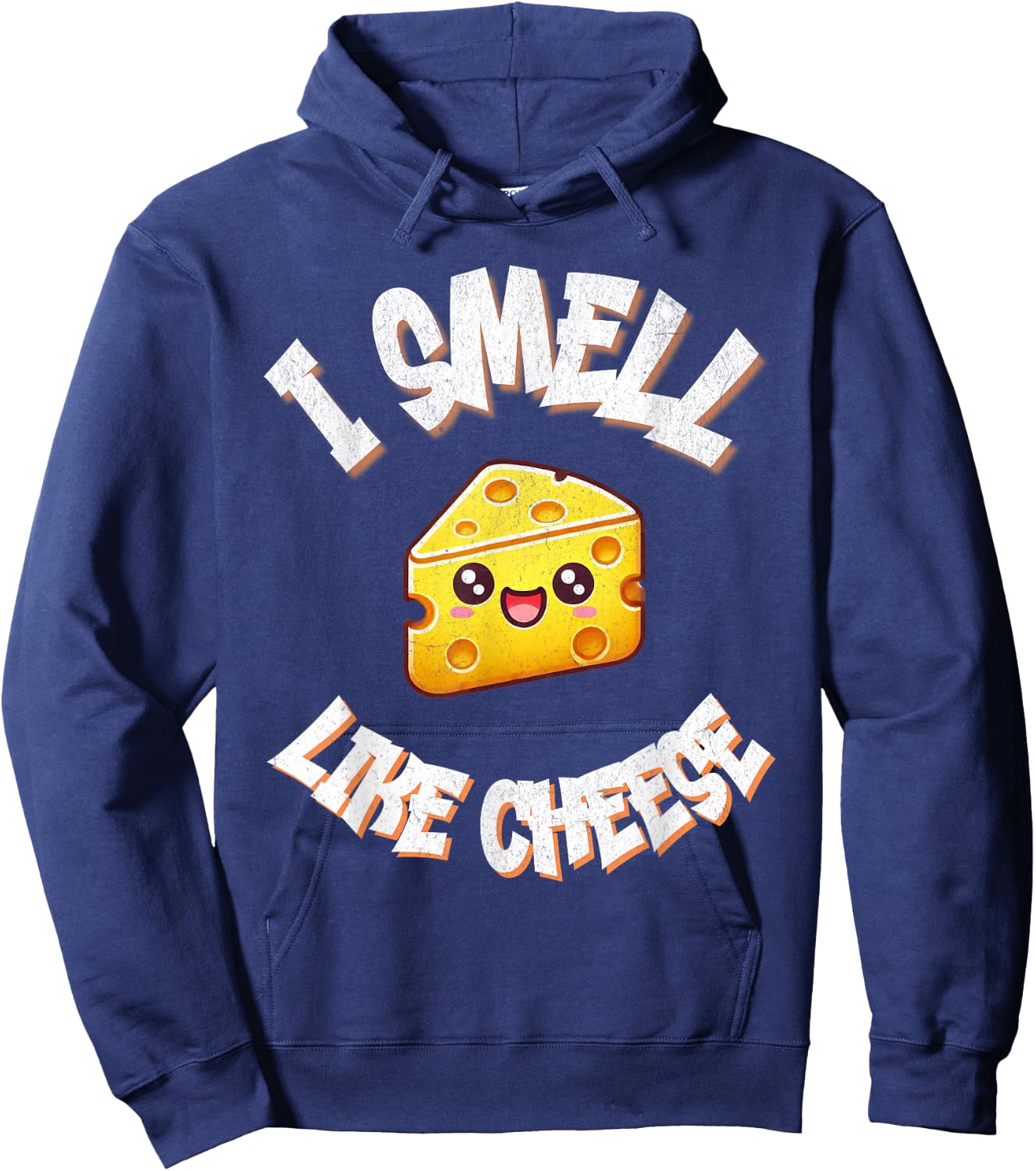 I Smell Like Cheese Funny Food Lover Humor Print Hoodie - Hoodie | Navy