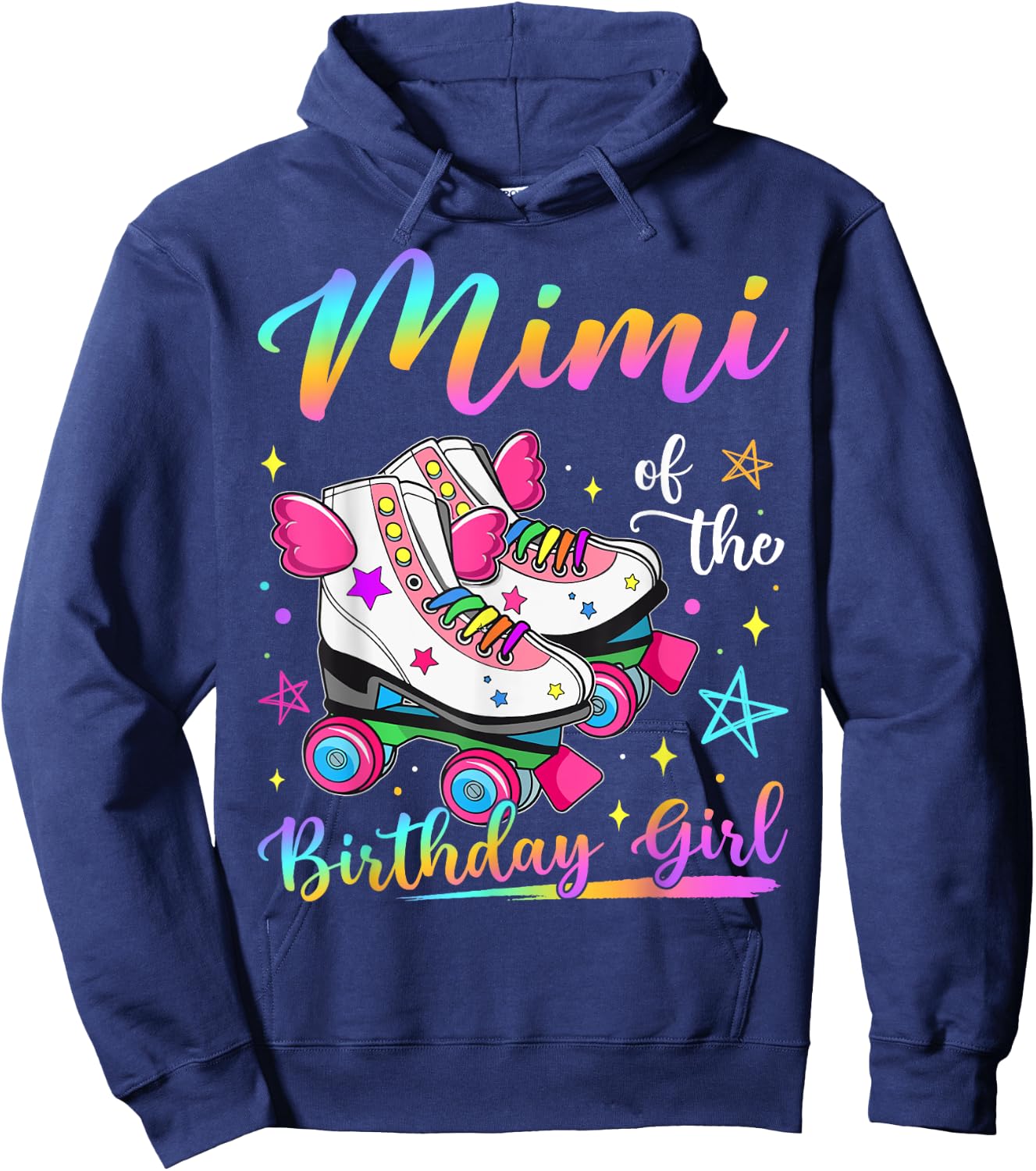 Mimi Of The Birthday Girl Rolling Skate Family Matching Hoodie - Hoodie | Navy