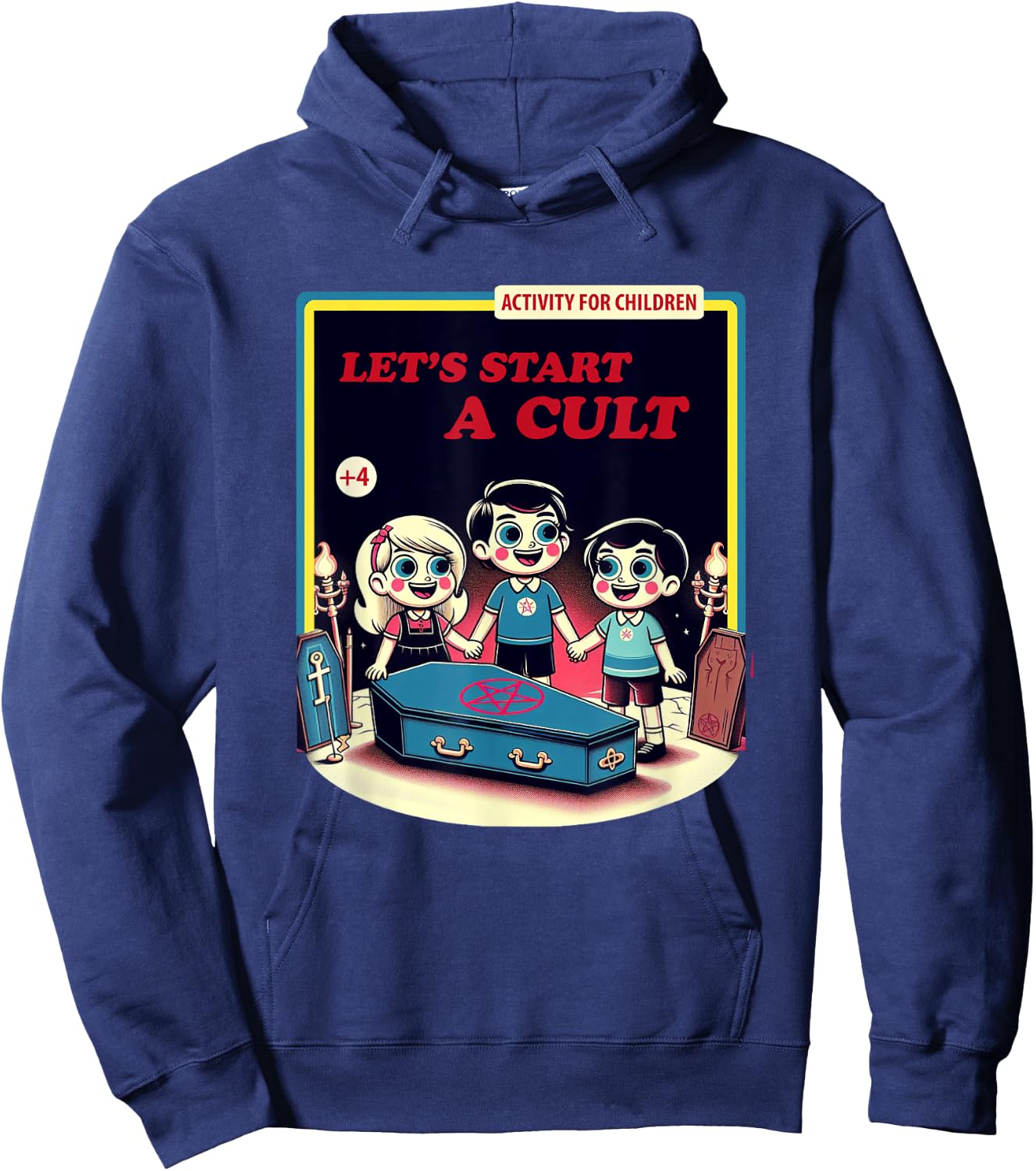 Let's Start a Cult Funny Dark Humor Hoodie - Hoodie | Navy