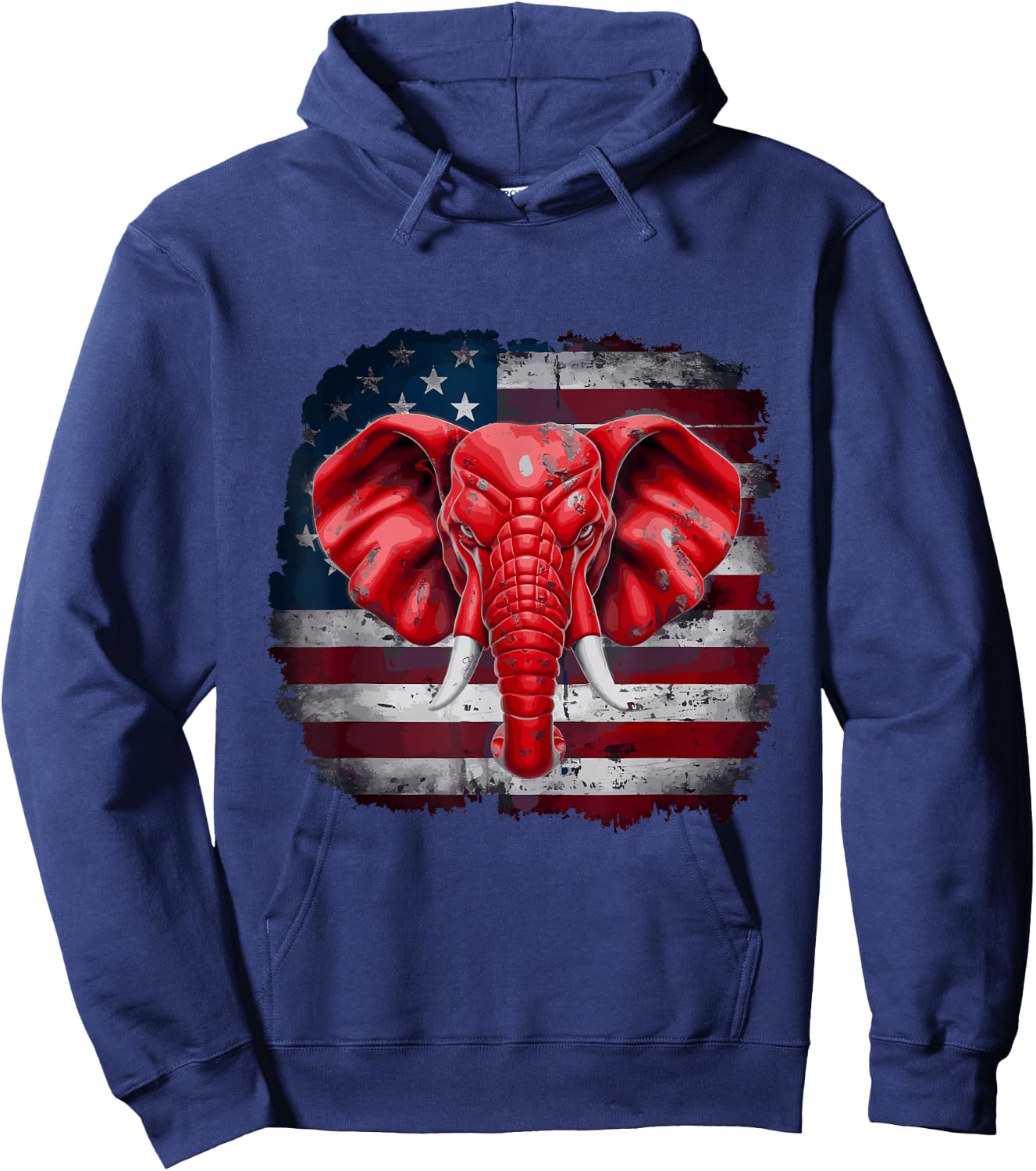 Trump Red Elephant Republican Patriotic Election GOP USA Hoodie - Hoodie | Navy