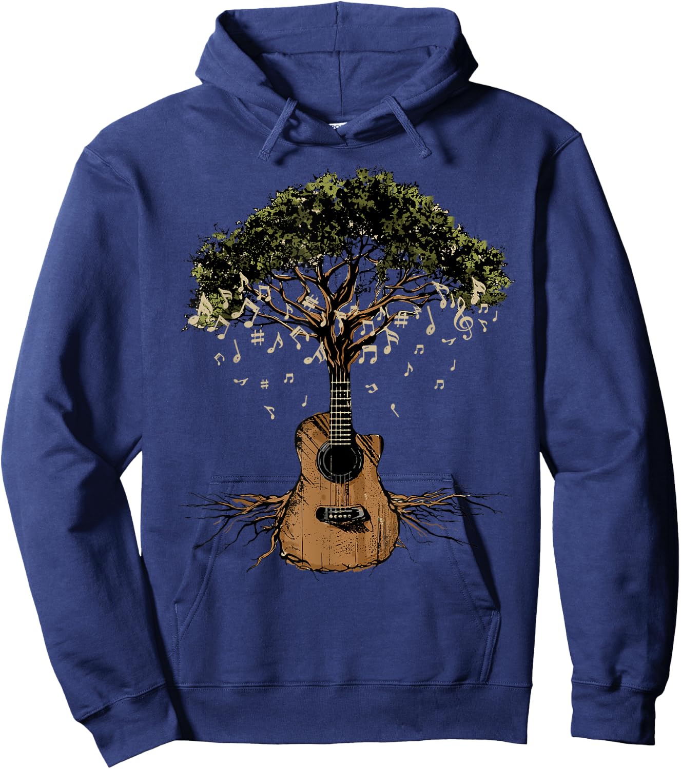 Acoustic Guitar Shirt Tree of Life Guitar Player Guitarist Hoodie - Hoodie | Navy