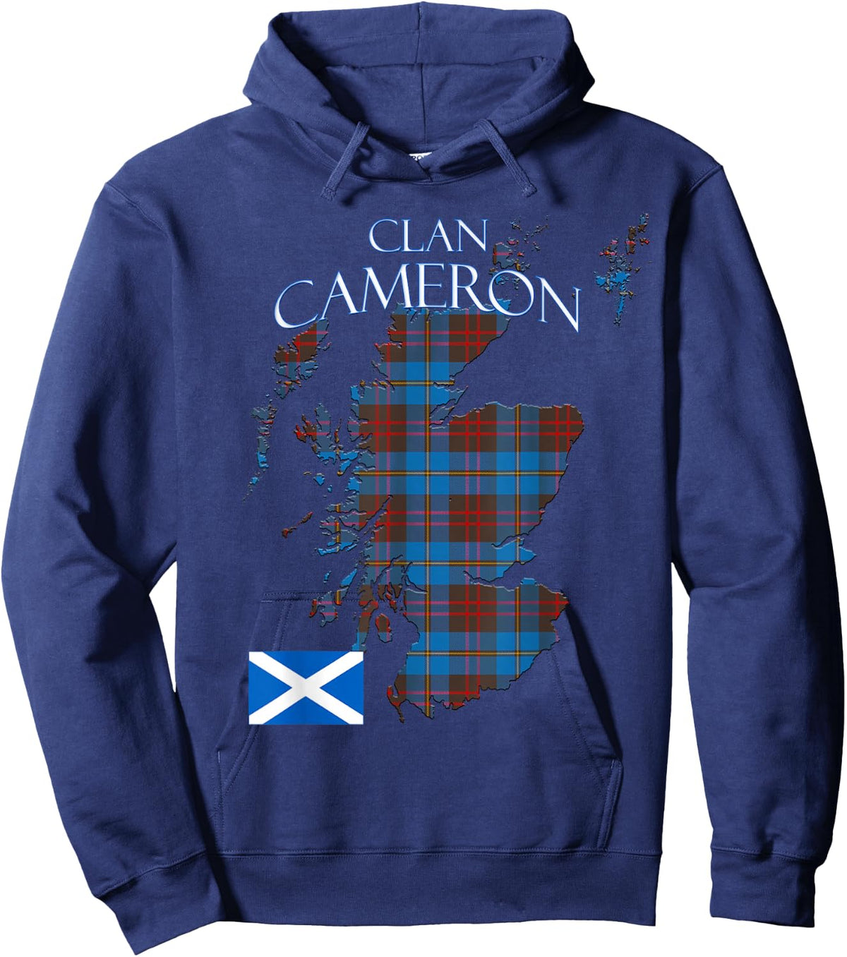 Cameron Scottish Clan Tartan Scotland Hoodie - Hoodie | Navy