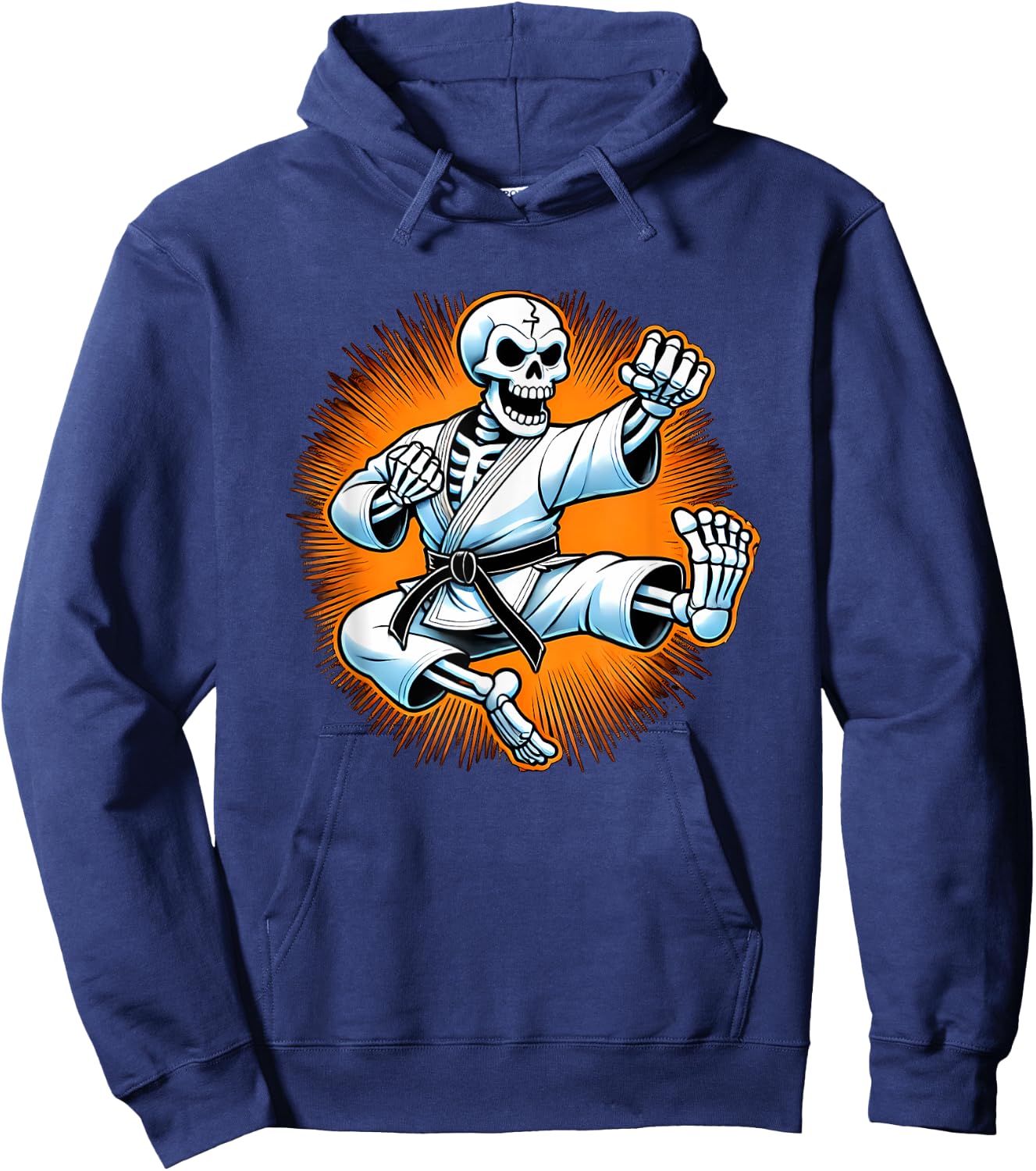 Halloween Skeleton Karate Hoodie - Hoodie | Navy