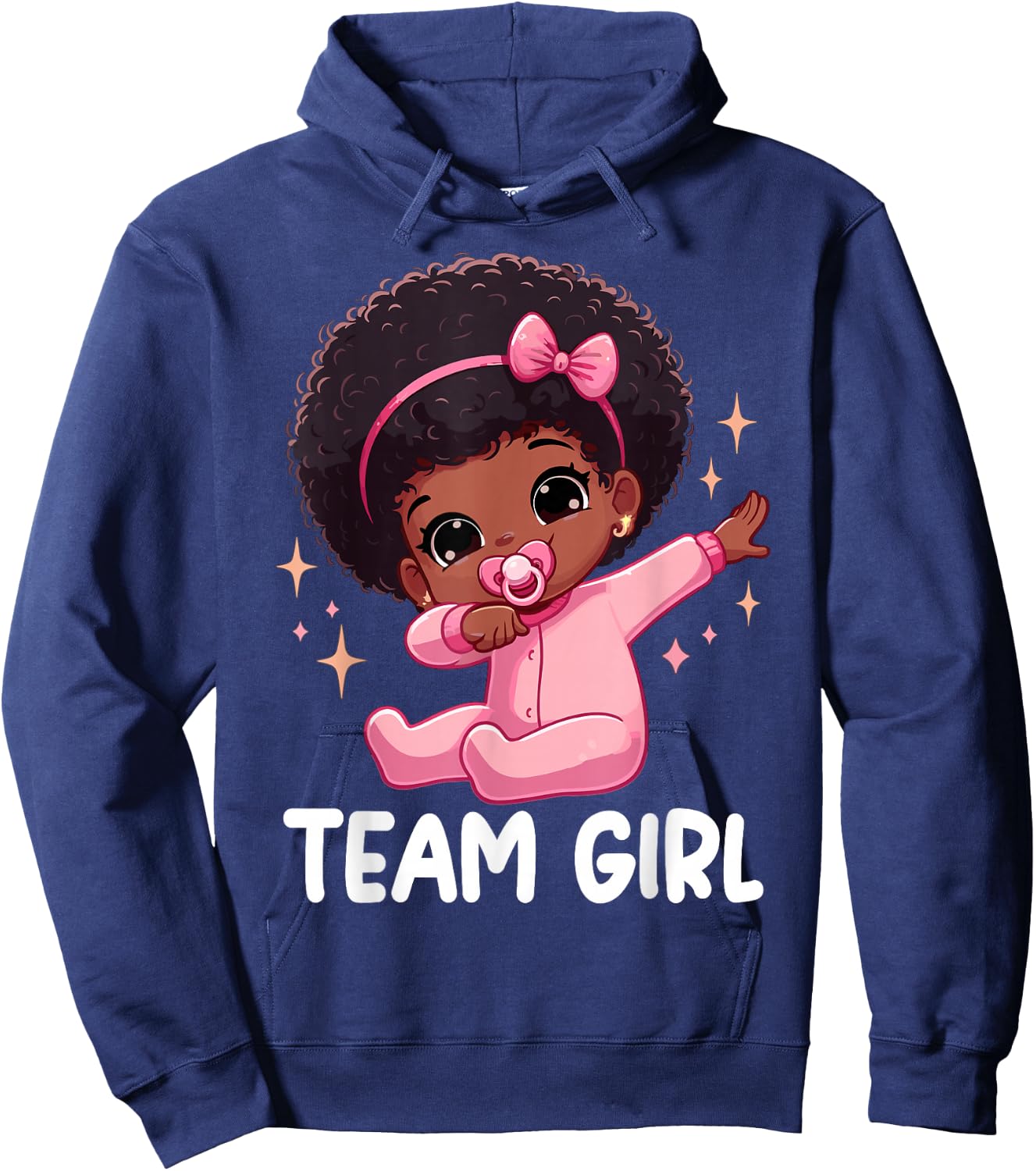 Team Girl Baby Announcement Gender Reveal Party Hoodie - Hoodie | Navy