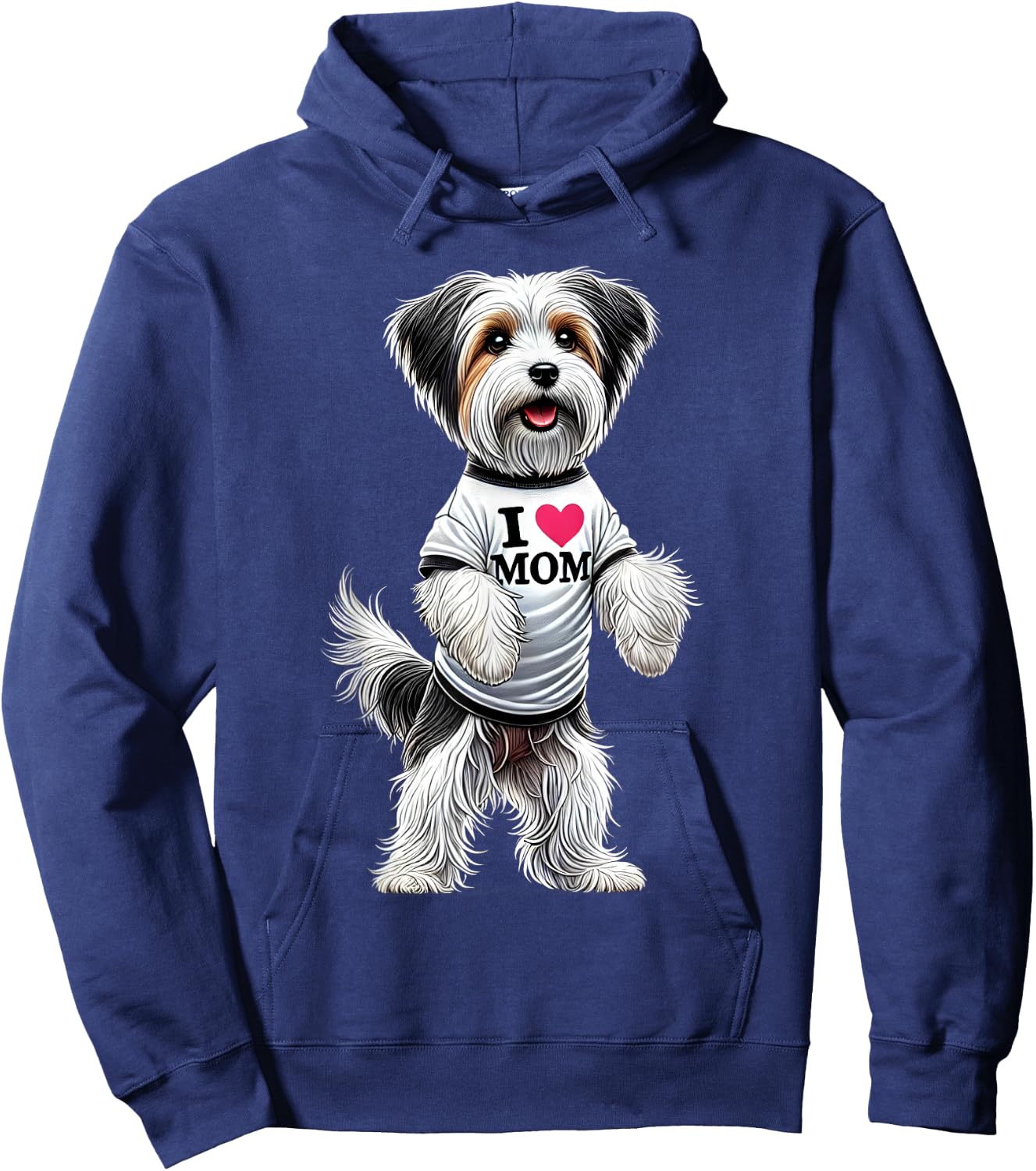 Biewer Terrier Mom I Love Mom Biewer Terrier Lover Hoodie - Hoodie | Navy