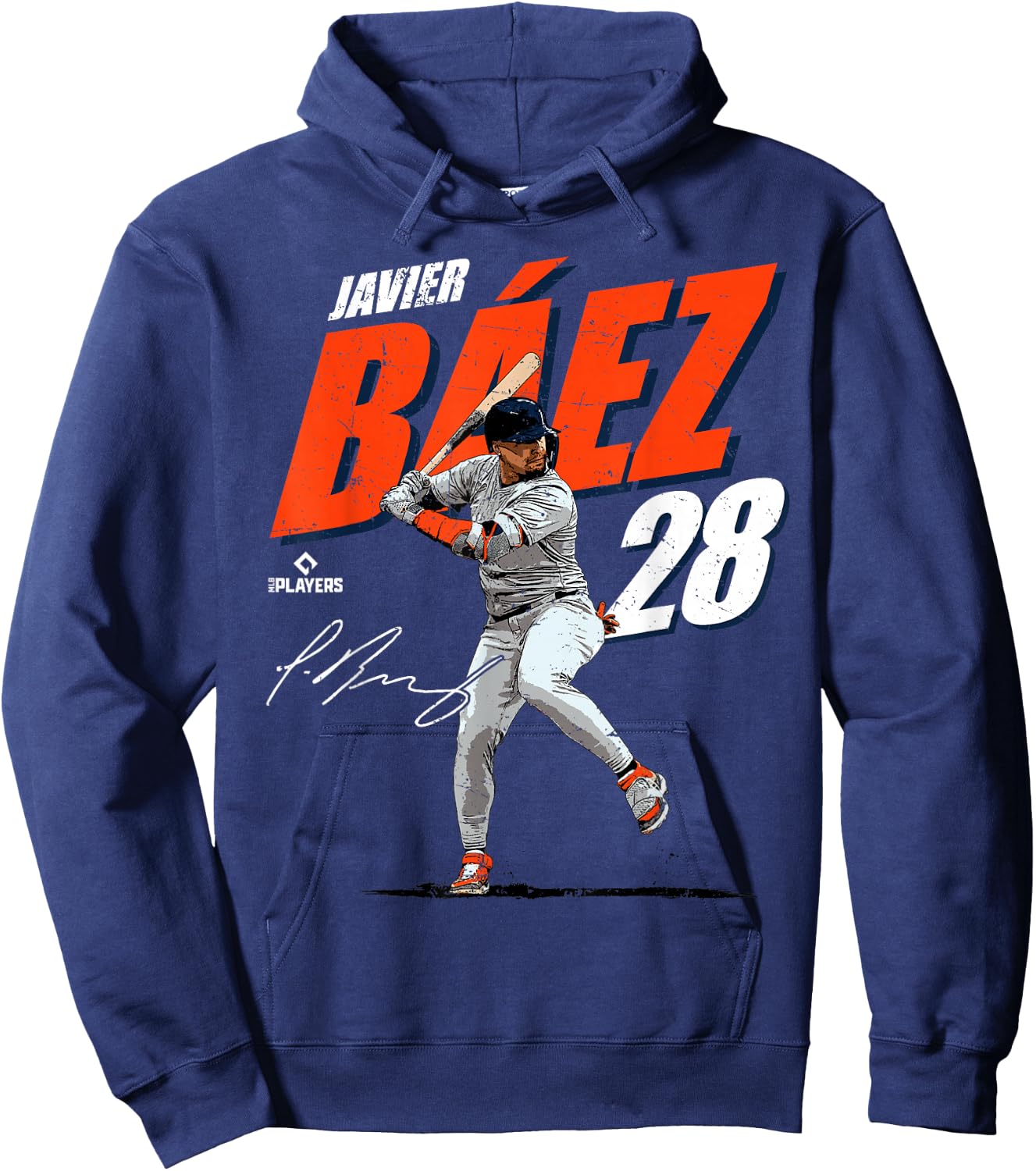 Javier Baez | Detroit Baseball Players | MLBJBZ3001 Hoodie - Hoodie | Navy