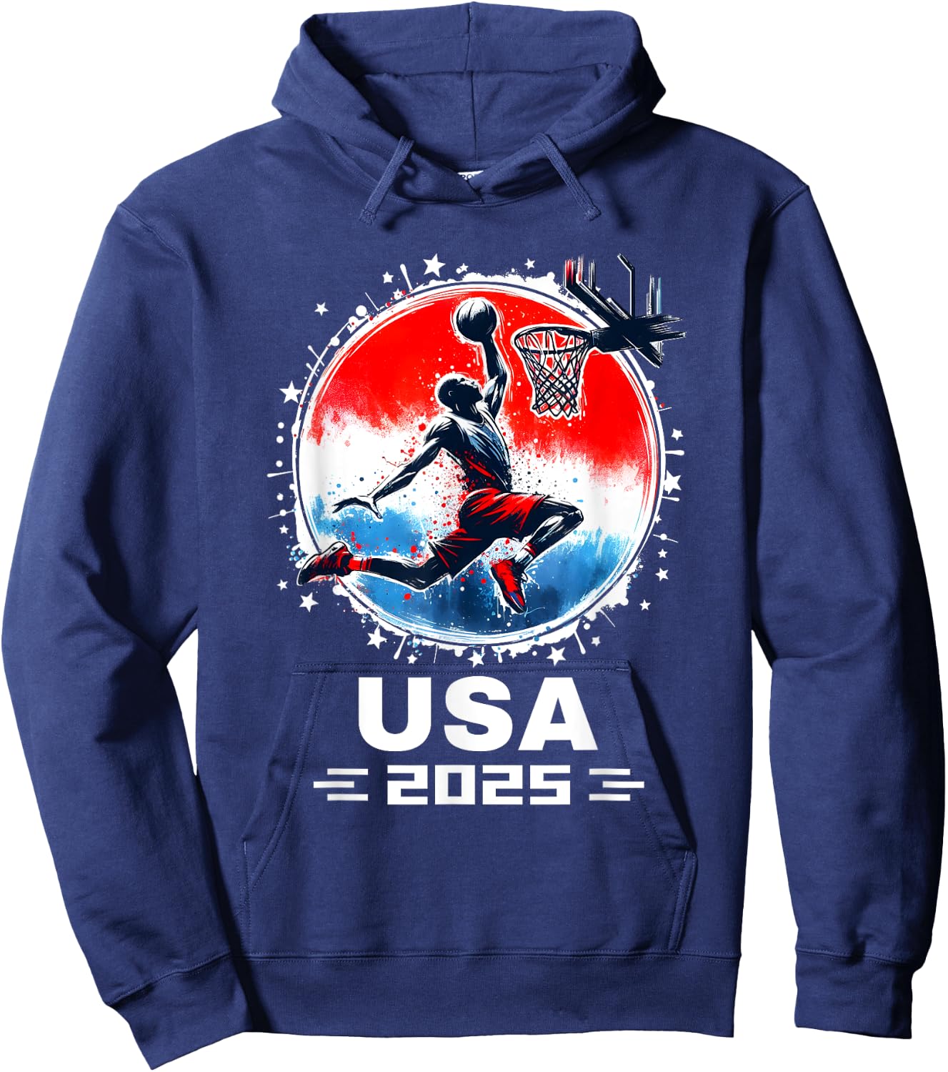 Basketball Team 2025 Basketball Apparel 2025 USA Team 2025 Hoodie - Hoodie | Navy