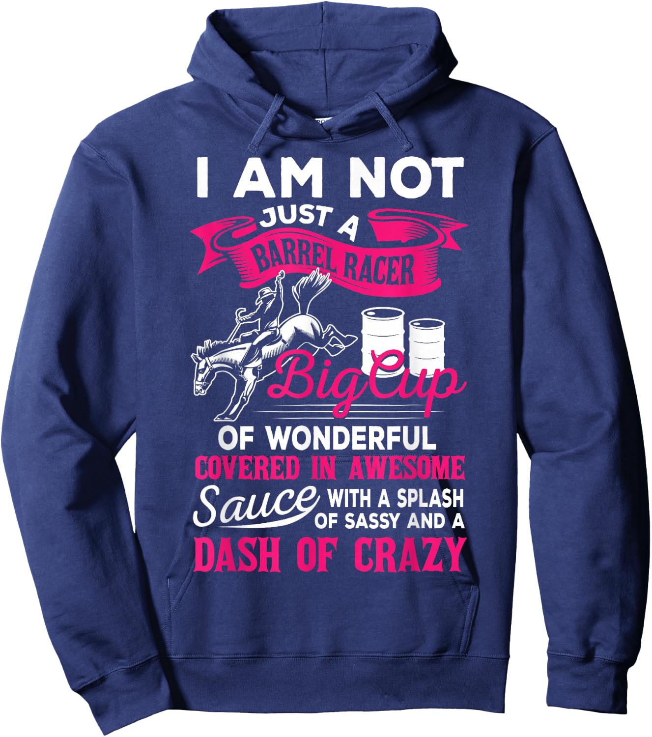 Not Just A Barrel Racer Funny Barrel Racing Girl Women Hoodie - Hoodie | Navy