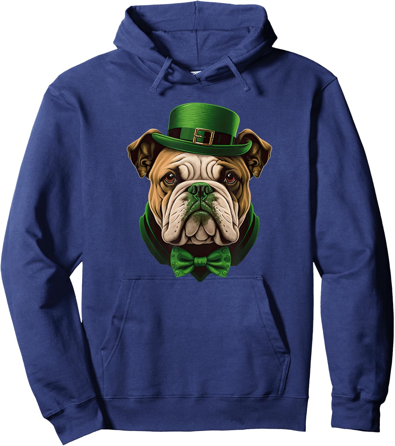 Funny Bulldog Dog St Patricks day irish Saint patrick Day Hoodie - Hoodie | Navy