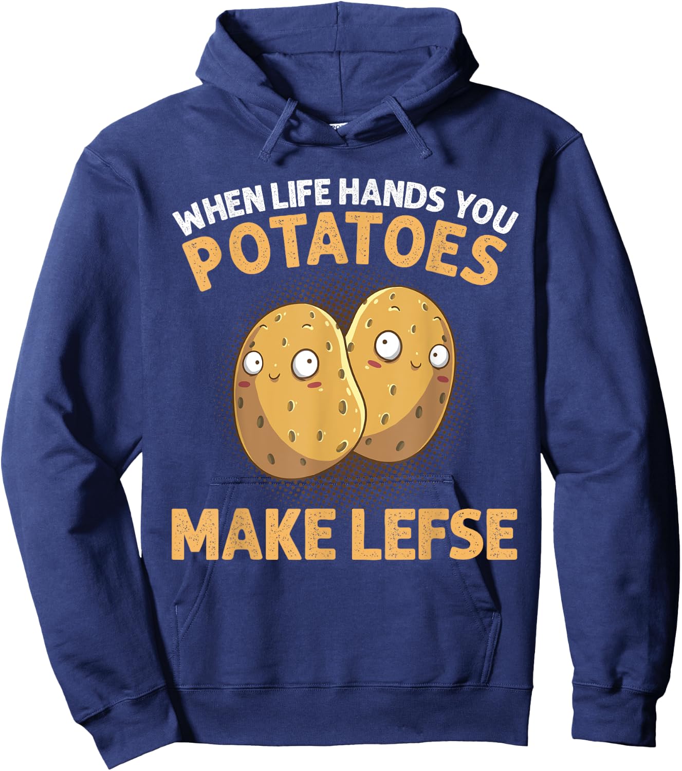 Cool Lefse Women Potato Flatbread Baking Pastry Food Hoodie - Hoodie | Navy
