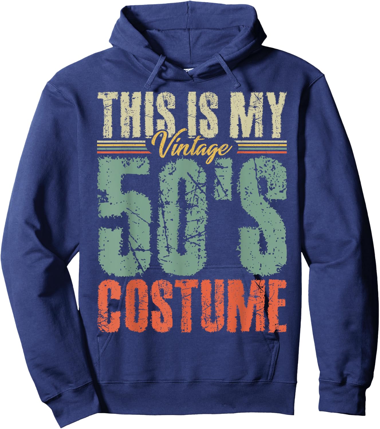 Vintage 50s Costume 50's Outfit 1950s Fashion 50 Theme Party Hoodie - Hoodie | Navy