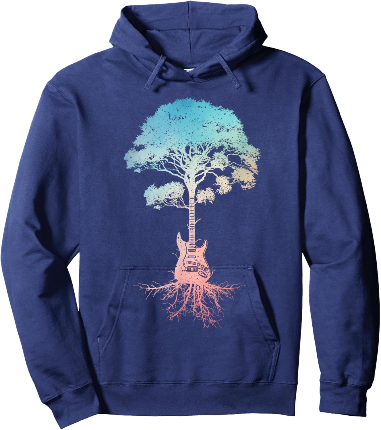 Guitar Art Women Guitar Player Rockstar Guitarist Hoodie - Hoodie | Navy