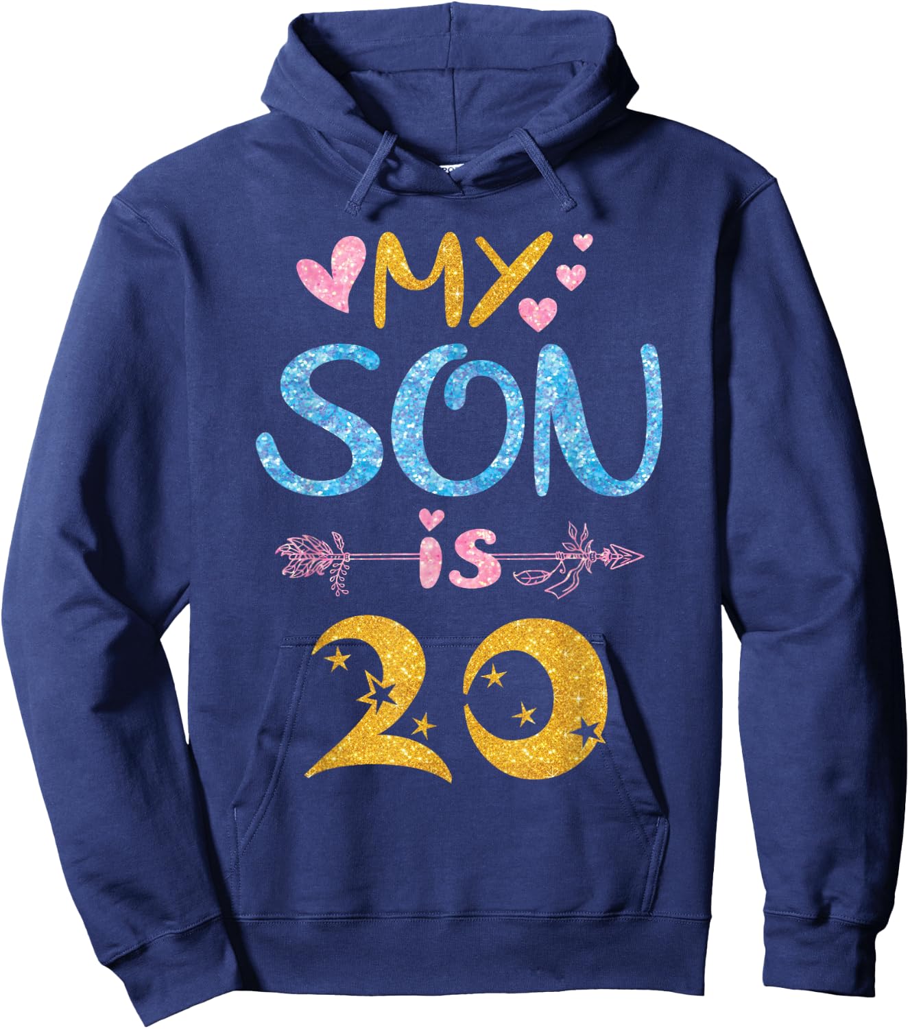 Mother Father Mom Dad Happy Birthday My Son Is 20 Years Old Hoodie - Hoodie | Navy