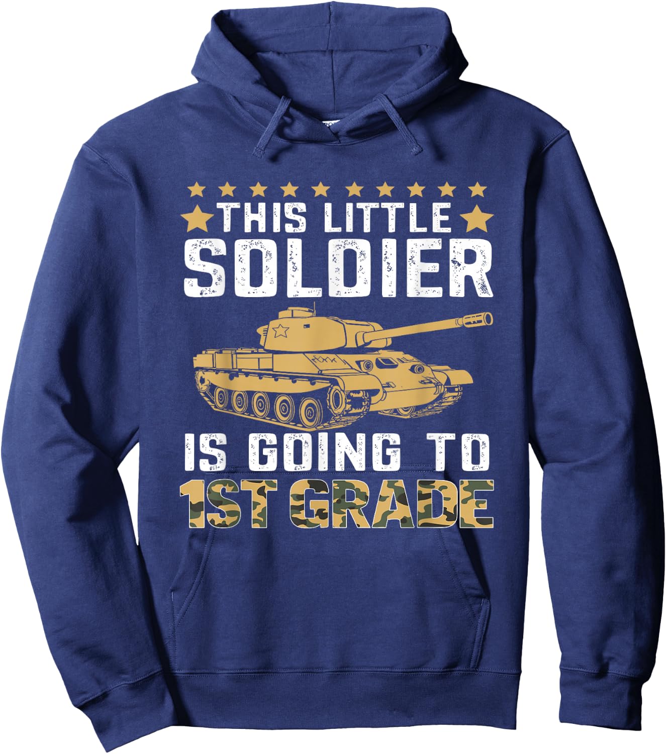 Military Army Camo Tanks First Grade Back To School Boys Kid Hoodie - Hoodie | Navy