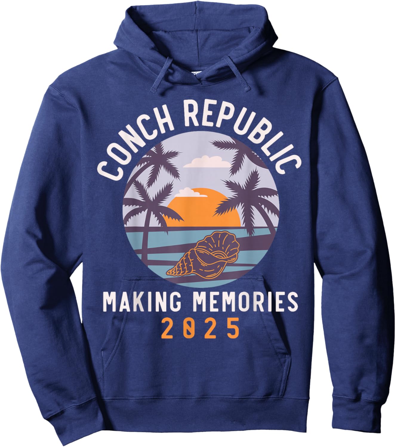 Conch Republic 2025 Matching Family Friends Group, Vacation Hoodie - Hoodie | Navy