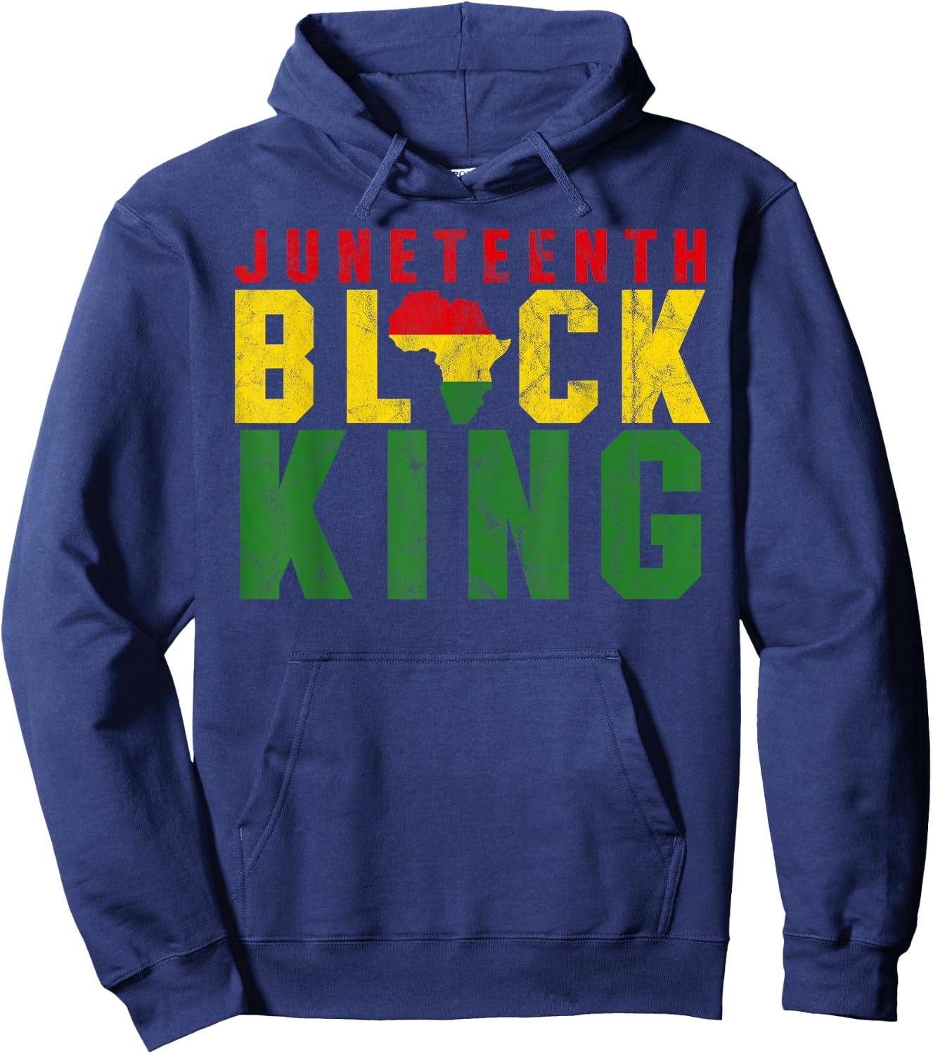 Juneteenth Black King Emancipation Day Melanin Black Hoodie - Hoodie | Navy
