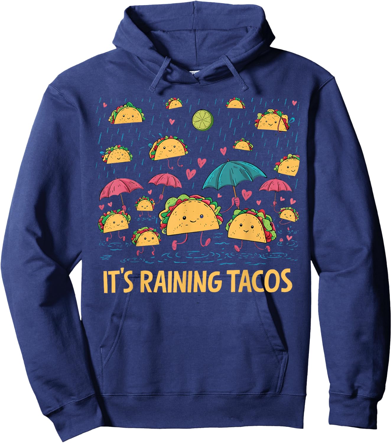 It's Raining Tacos Funny Taco Lovers kids girls boys Hoodie - Hoodie | Navy