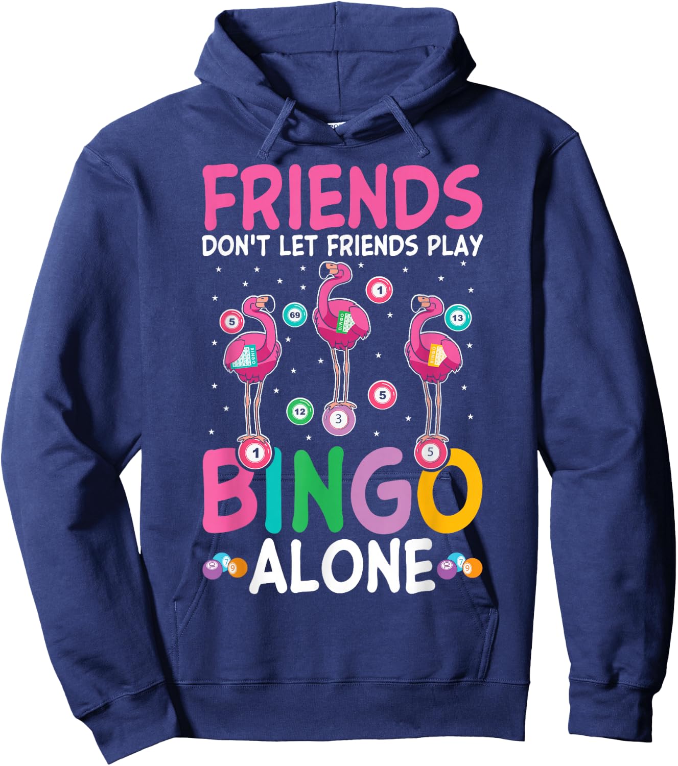 Girls night Bingo Sisters Funny bingo squad Hoodie - Hoodie | Navy