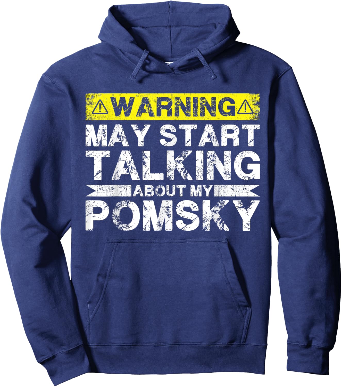 Warning May Start Talking About My Pomsky Hoodie - Hoodie | Navy