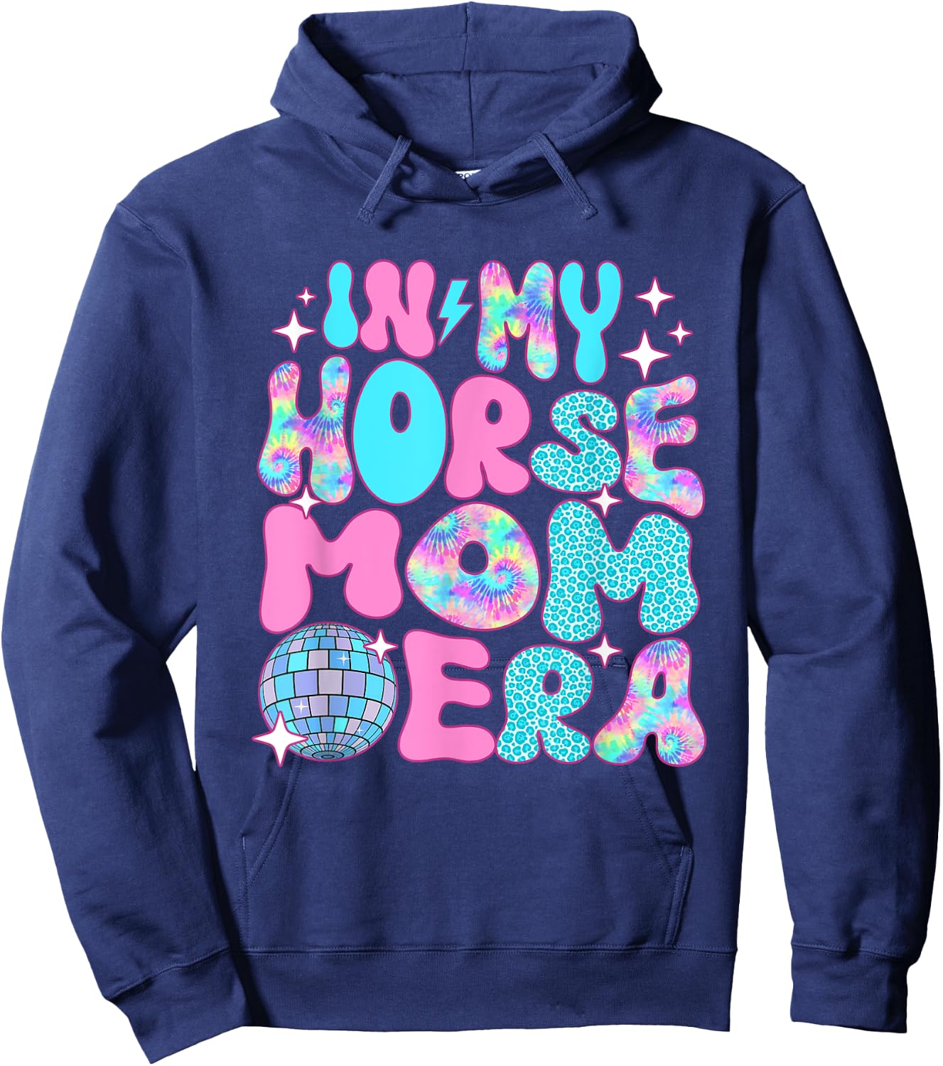 Disco In My Horse Mom Era Hoodie - Hoodie | Navy
