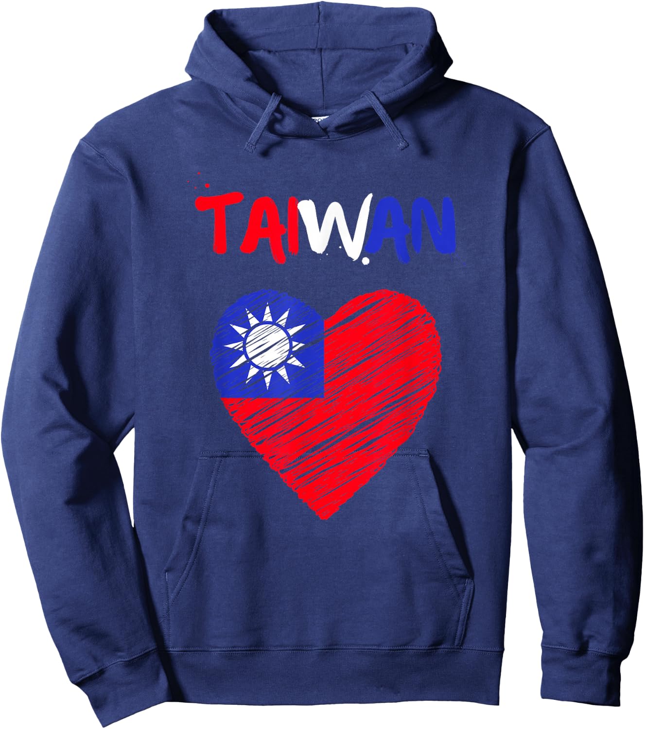 Taiwan Flag Holiday Taiwan Heart Taiwanese Flag Hoodie - Hoodie | Navy