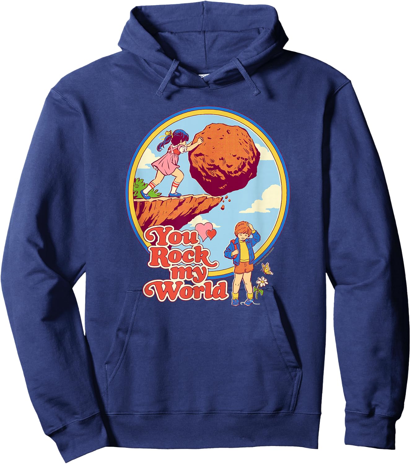Steven Rhodes You Rock My World Valentine's Day Dark Humor Hoodie - Hoodie | Navy