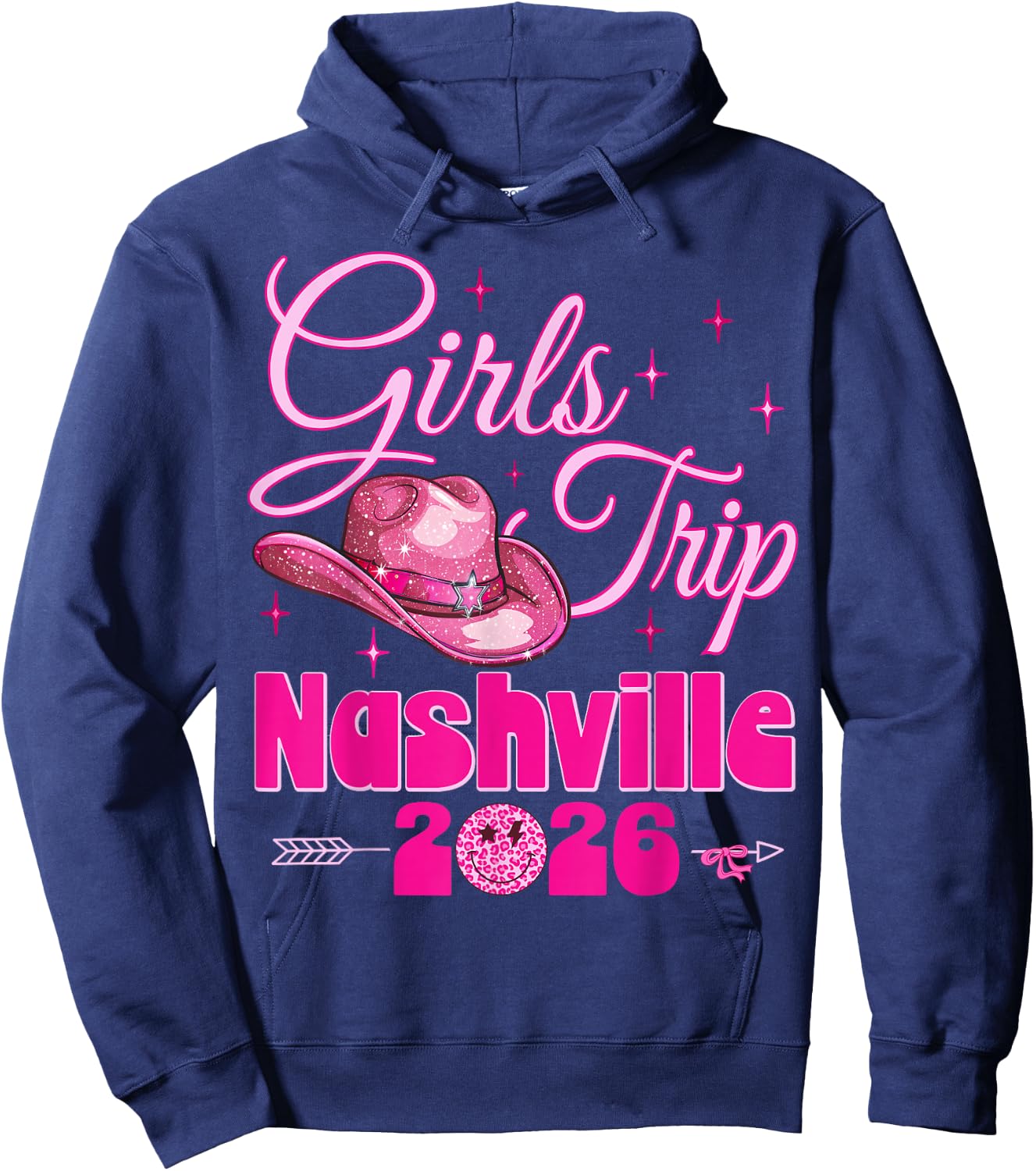Girls Trip Nashville 2026 Girls Weekend Bday Nashville Trip Hoodie - Hoodie | Navy