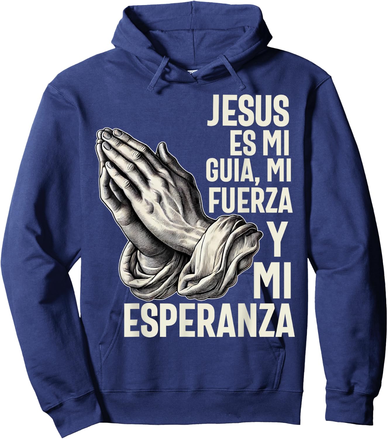 Camiseta cristiana en espanol Hombre Mujer Spanish Christian Hoodie - Hoodie | Navy