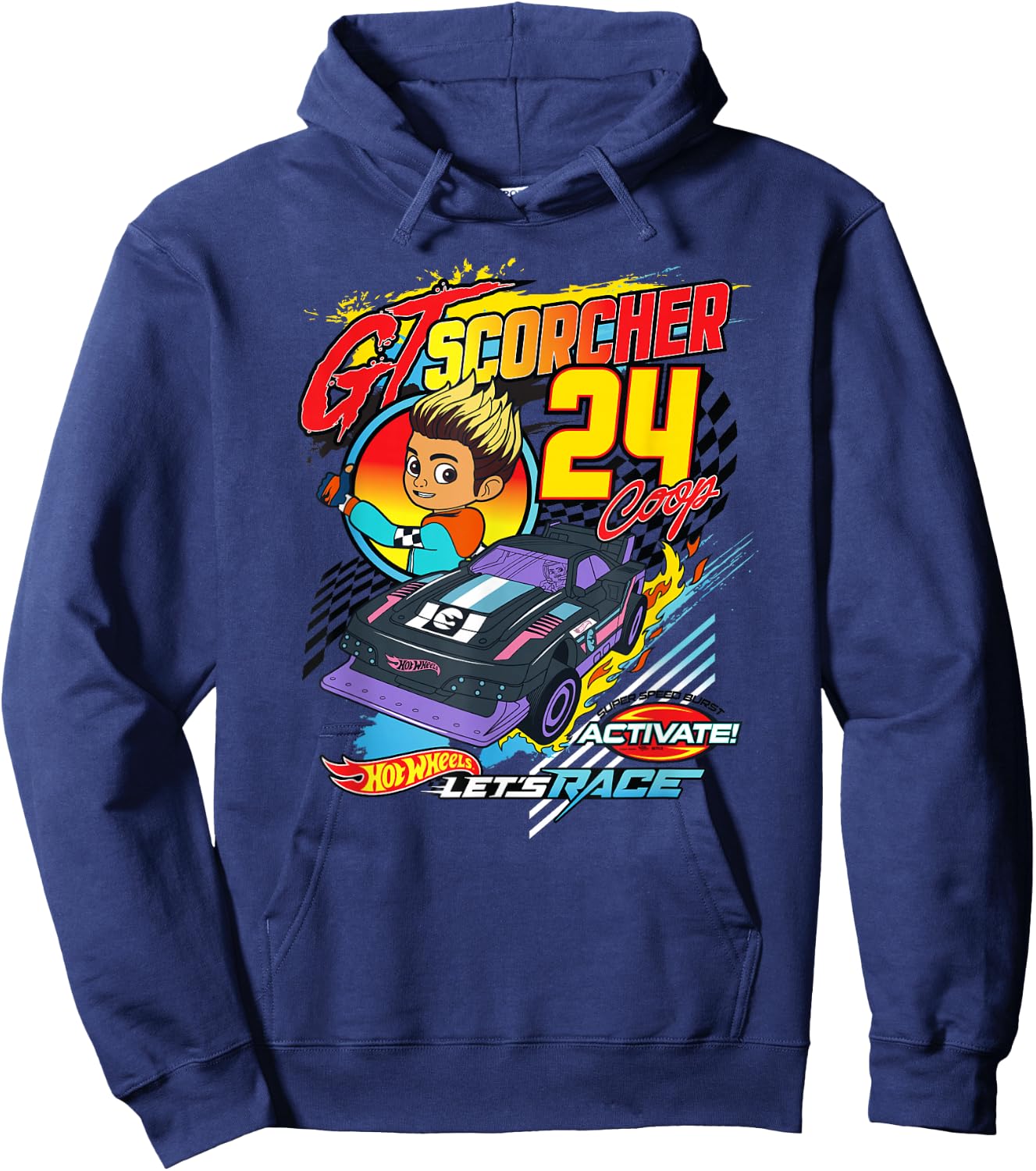 Hot Wheels Let's Race - GT Scorcher Hoodie - Hoodie | Navy