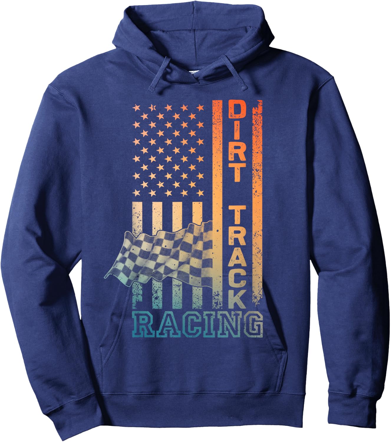 Cool Dirt Track Racing Art Women Dirt Racing Lover Hoodie - Hoodie | Navy