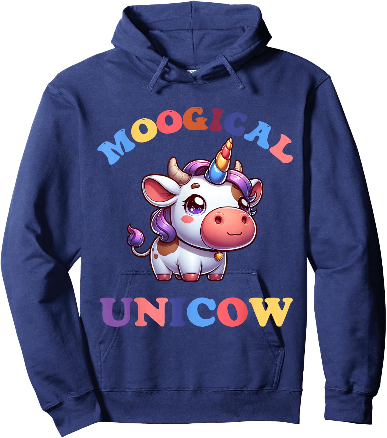 Moogical Unicow Funny Shirts Dairy Farmer Cattle Rancher Hoodie - Hoodie | Navy