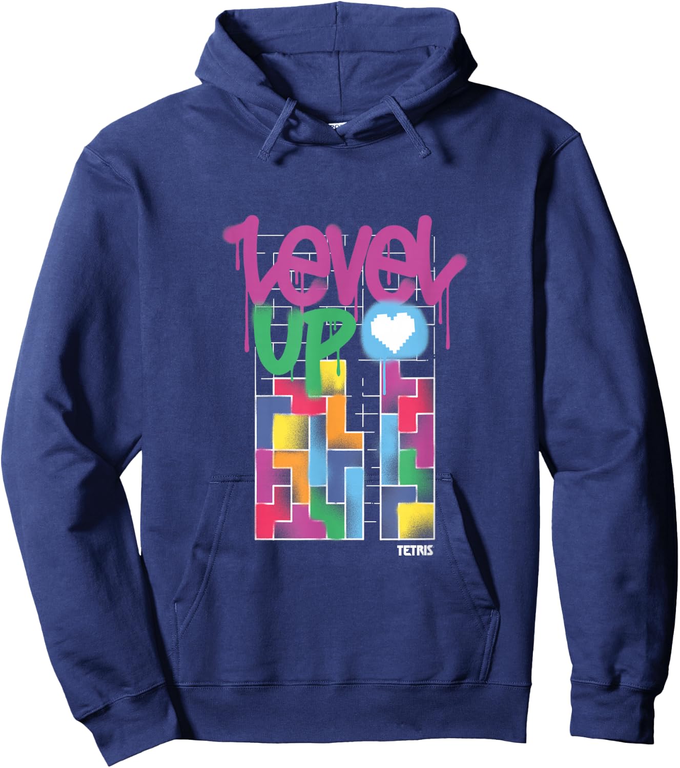 Tetris Level Up Hoodie - Hoodie | Navy